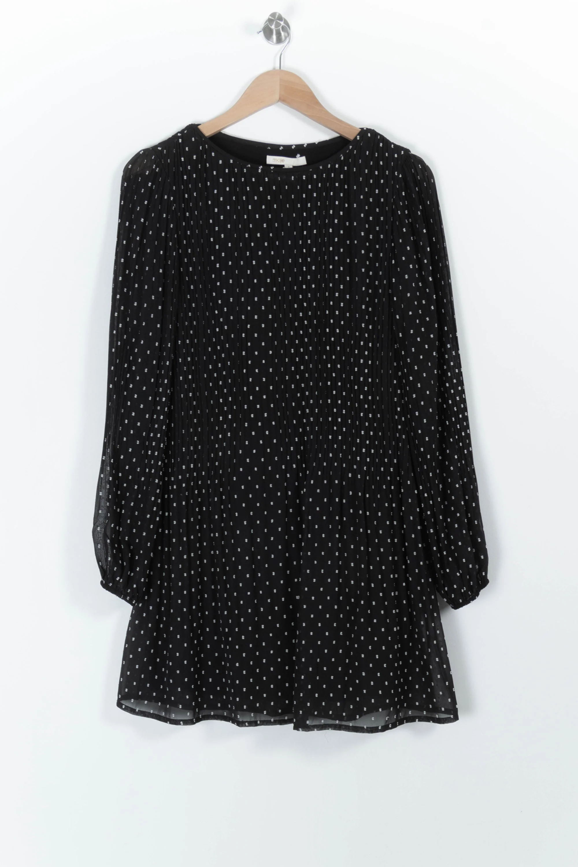 Robe Noire à Pois Blancs - Taille M/38 - Image 2
