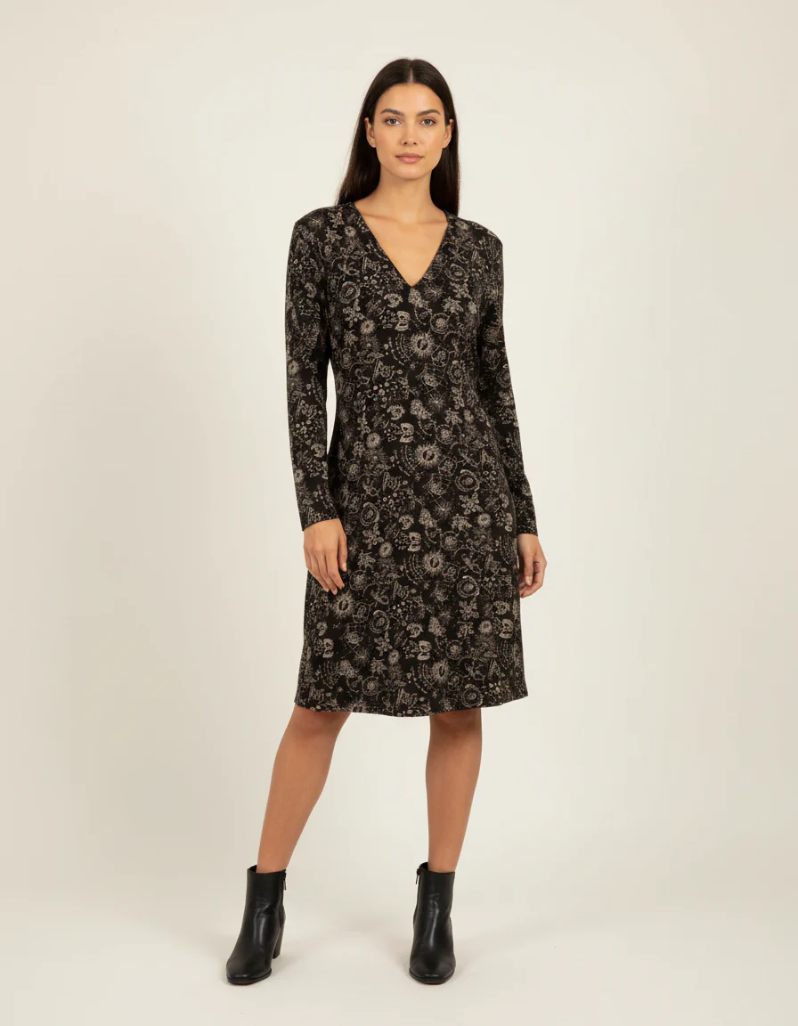 Robe noire avec dessins - Taille S/36