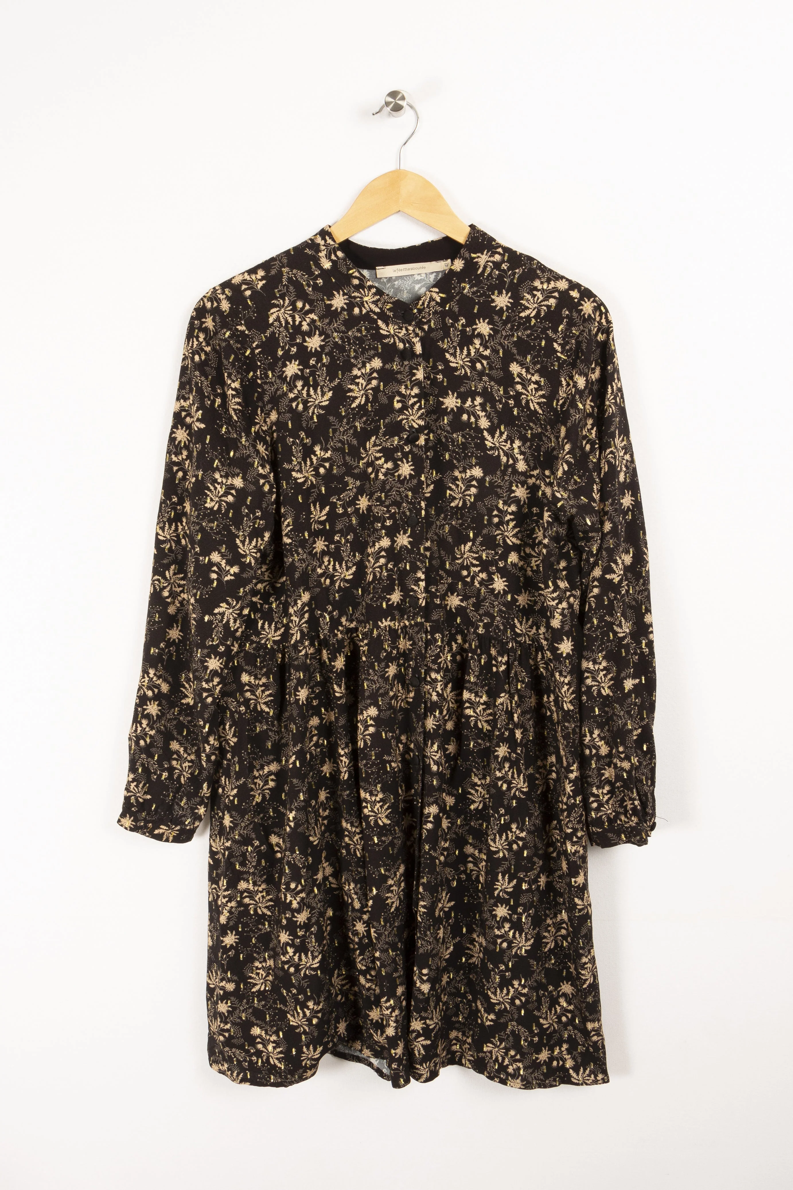 Robe noire avec motif de fleurs - XL / 42 - Image 2