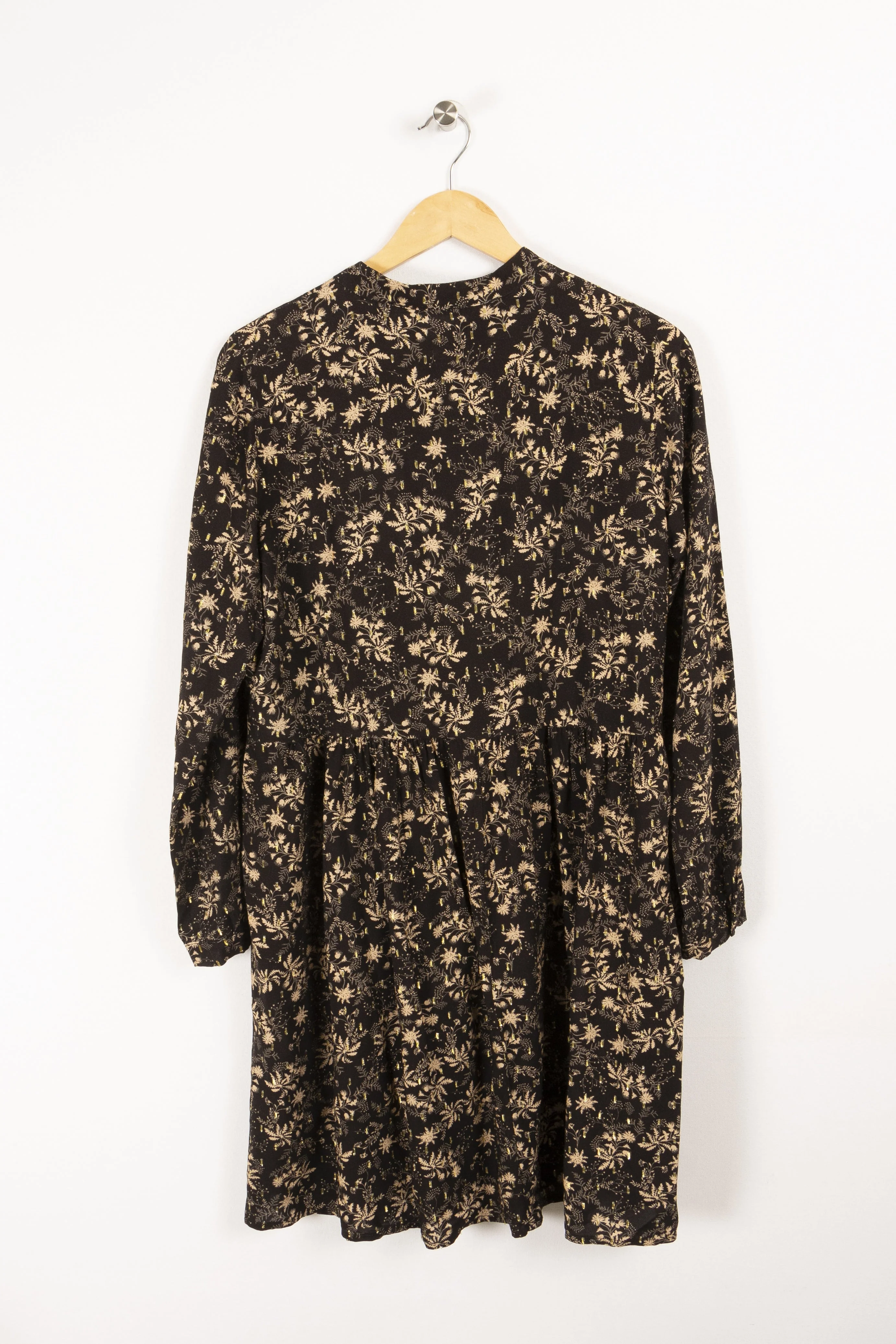 Robe noire avec motif de fleurs - XL / 42 - Image 4