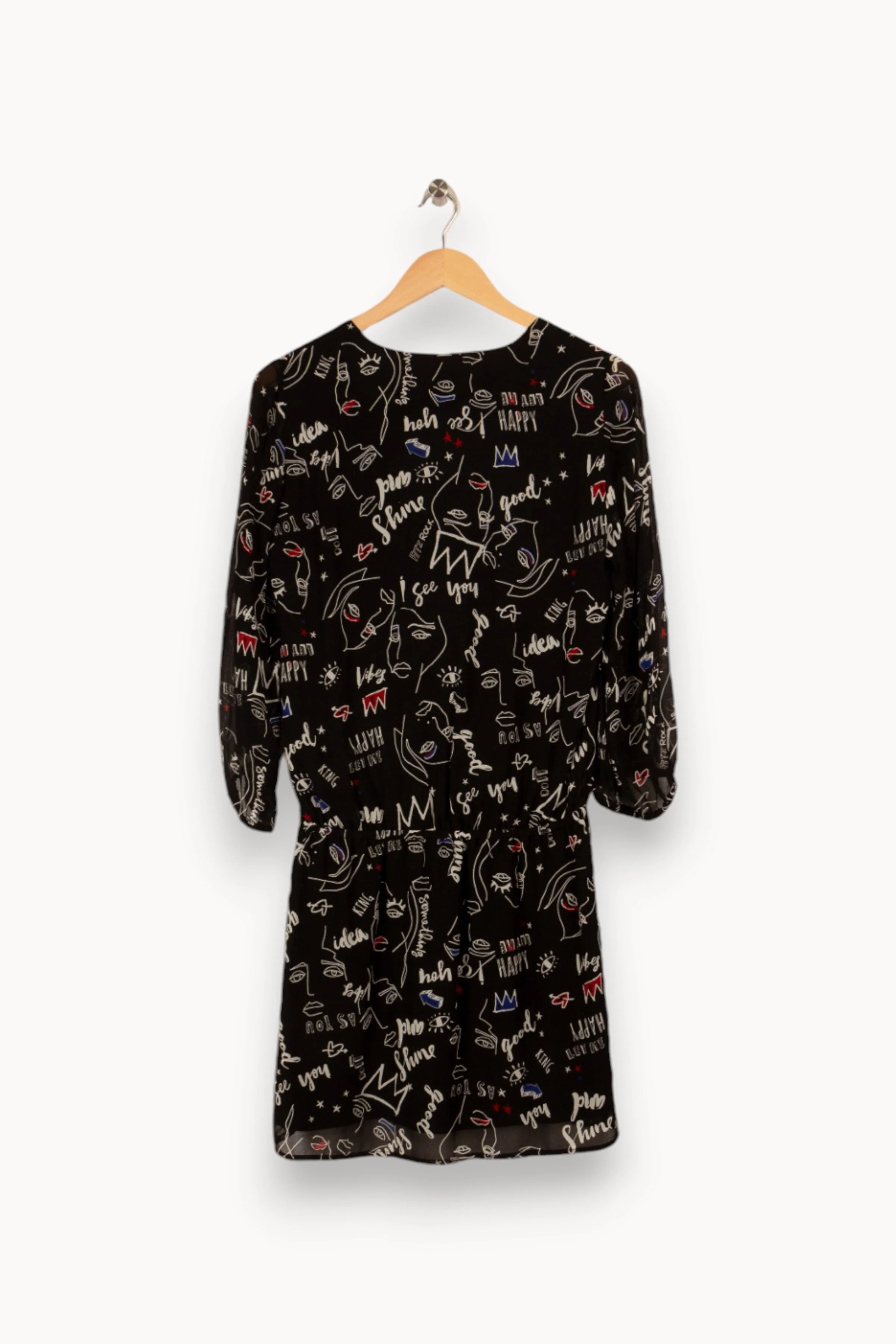 Robe noire avec motifs - Taille M/38 - Image 4