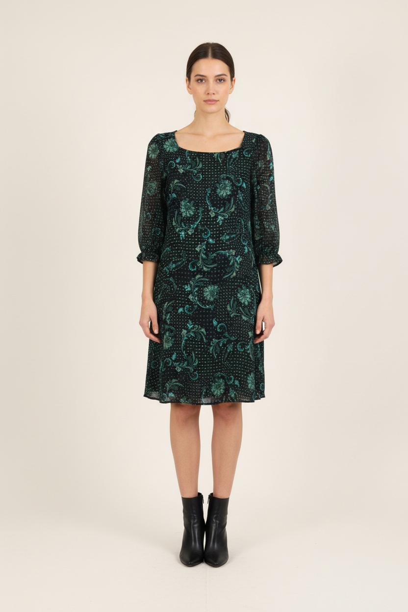Robe Noire et Verte - Taille XS/34