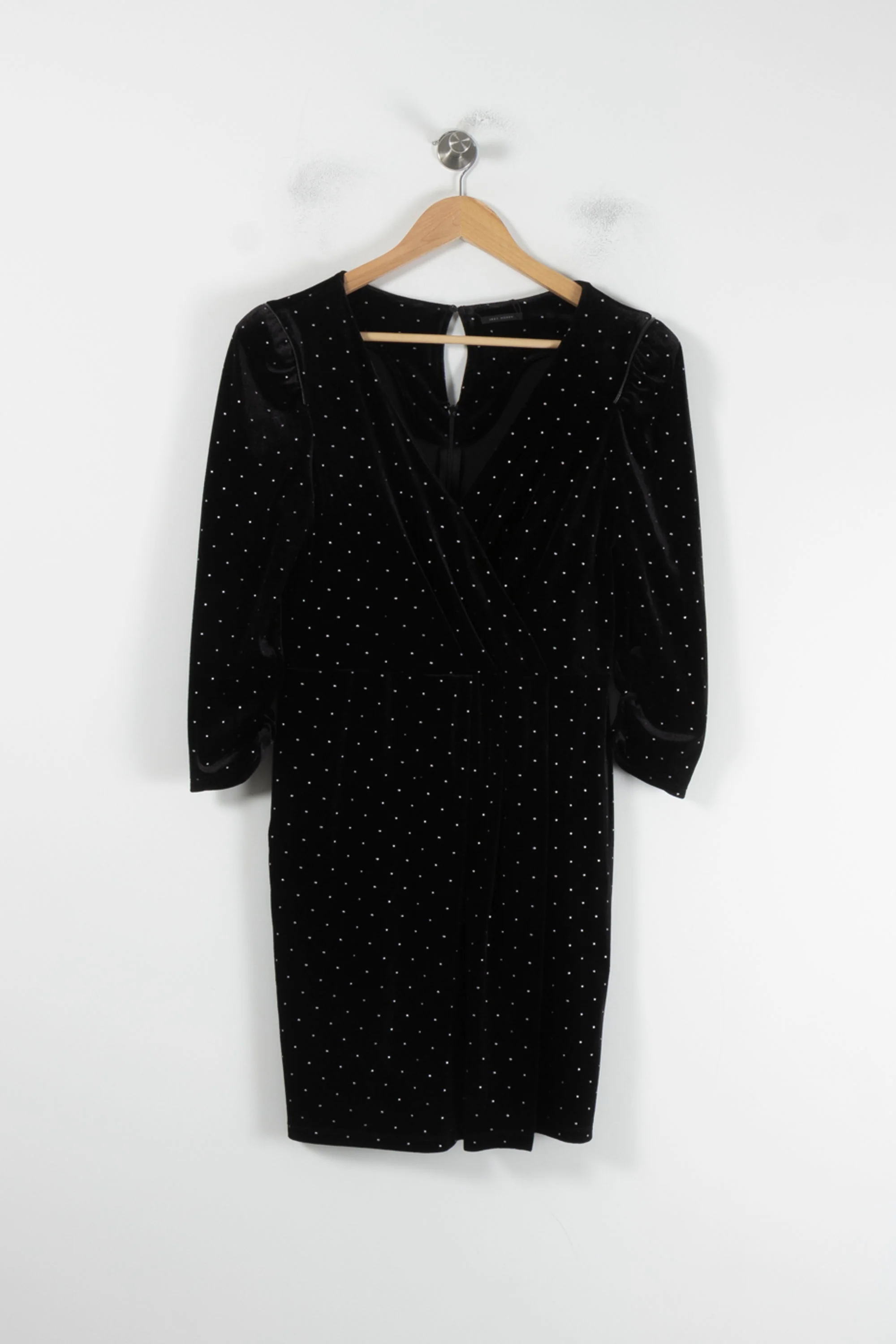 Robe Patineuse Noire à Pois Blancs - Taille M/38 - Image 2