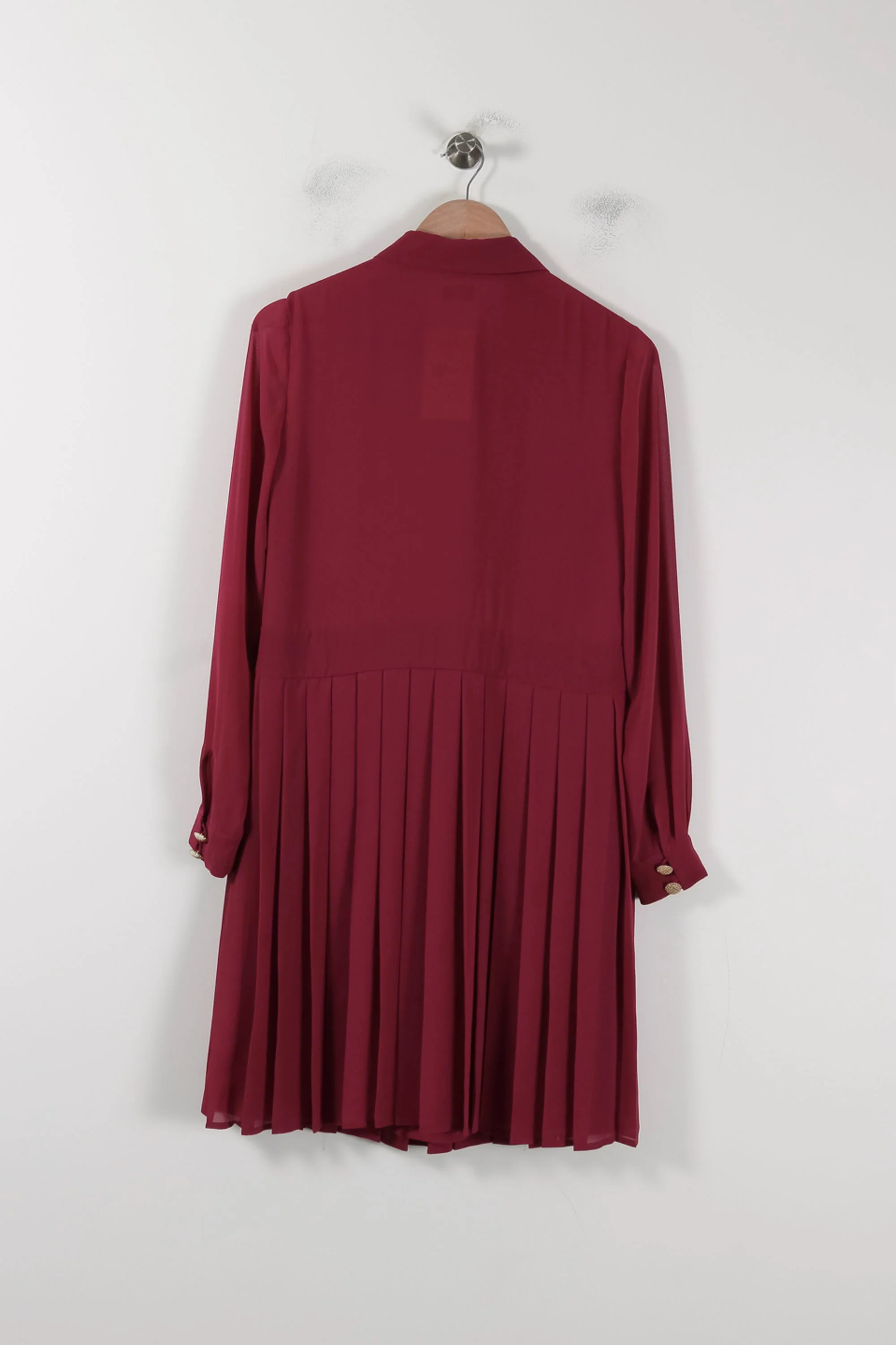 Robe Plissée Bordeaux - Taille M/38 - Image 4