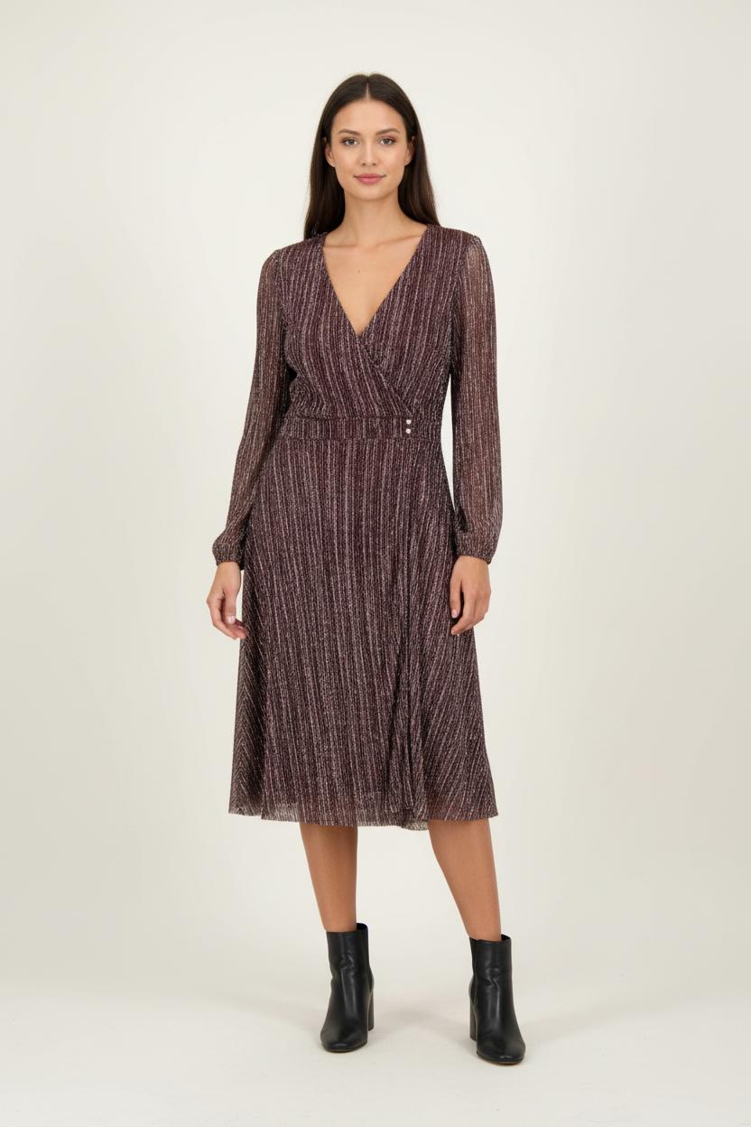 Robe Plissée Bordeaux - Taille XL/42