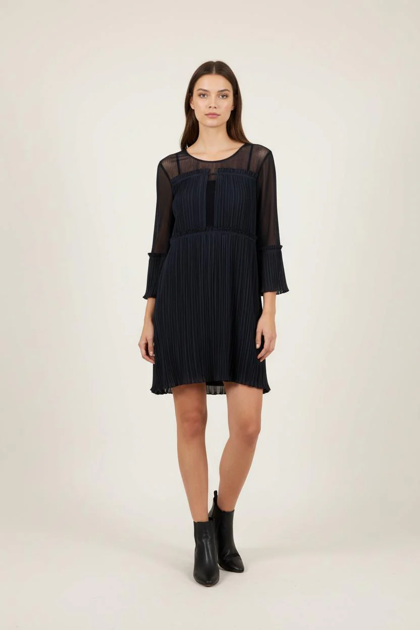 Robe Plissée Noire - Taille L/40