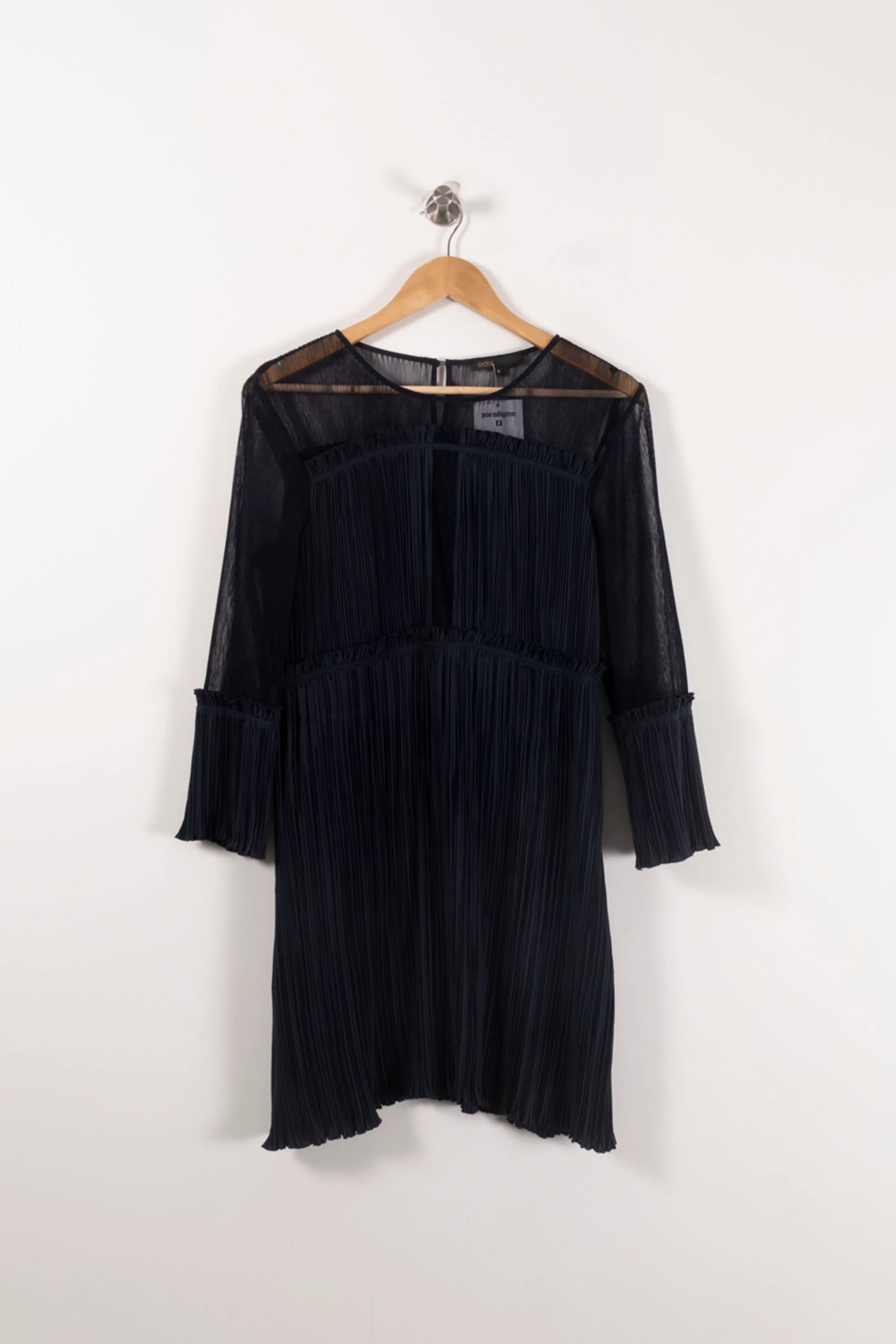 Robe Plissée Noire - Taille L/40 - Image 2