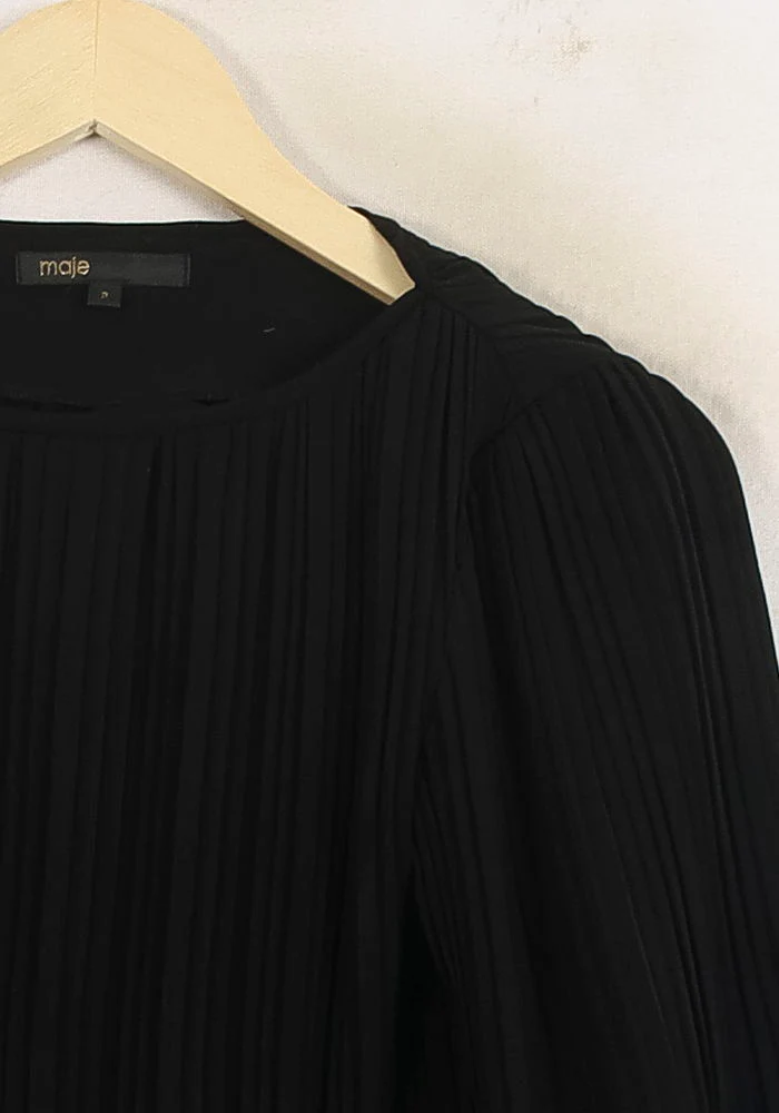 Robe Plissée Noire - Taille M/38 - Image 3