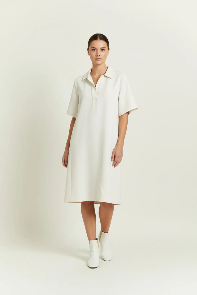 Robe Polo Blanche - Taille L/40