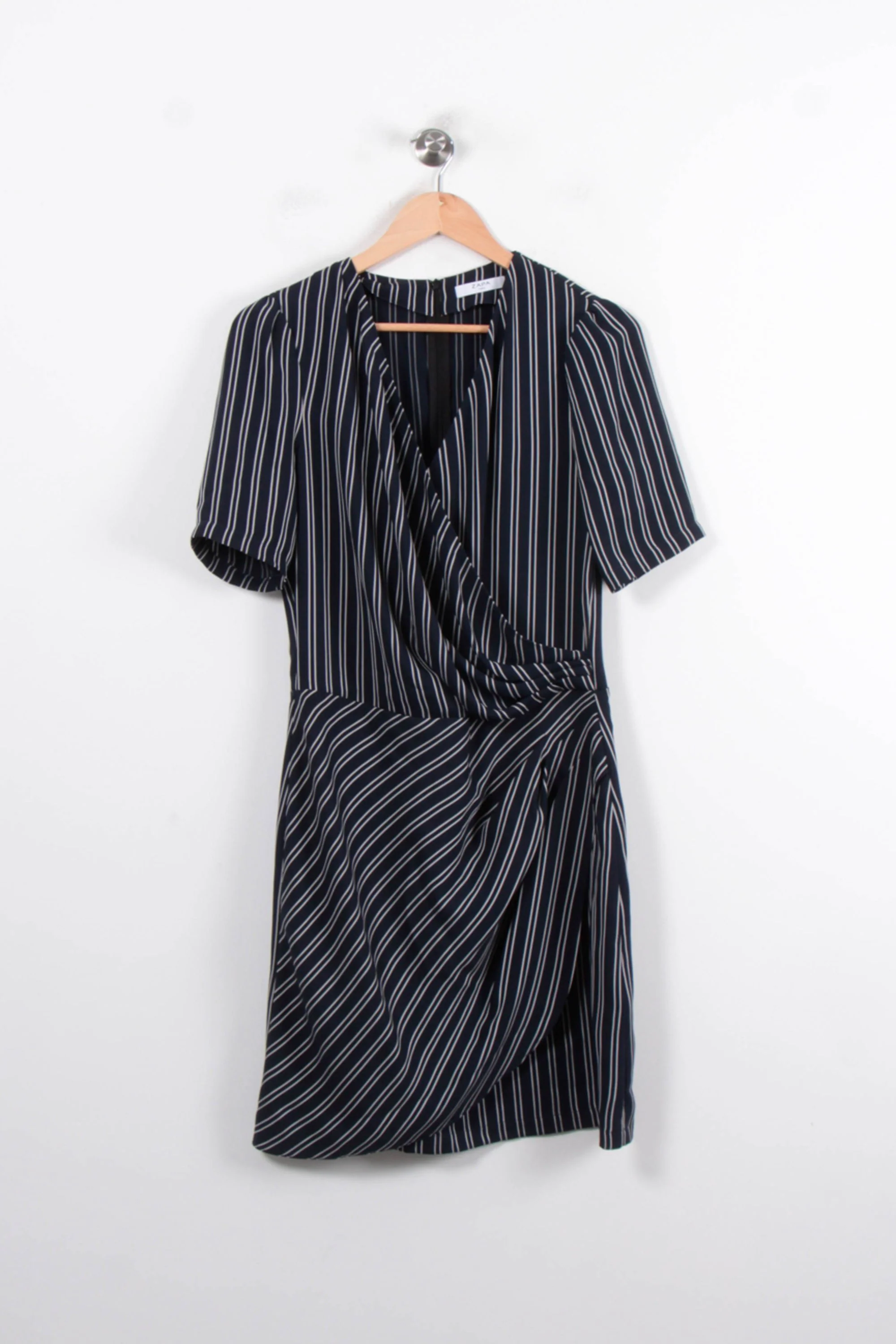 Robe Portefeuille Bleu et Blanc - Taille M/38 - Image 2