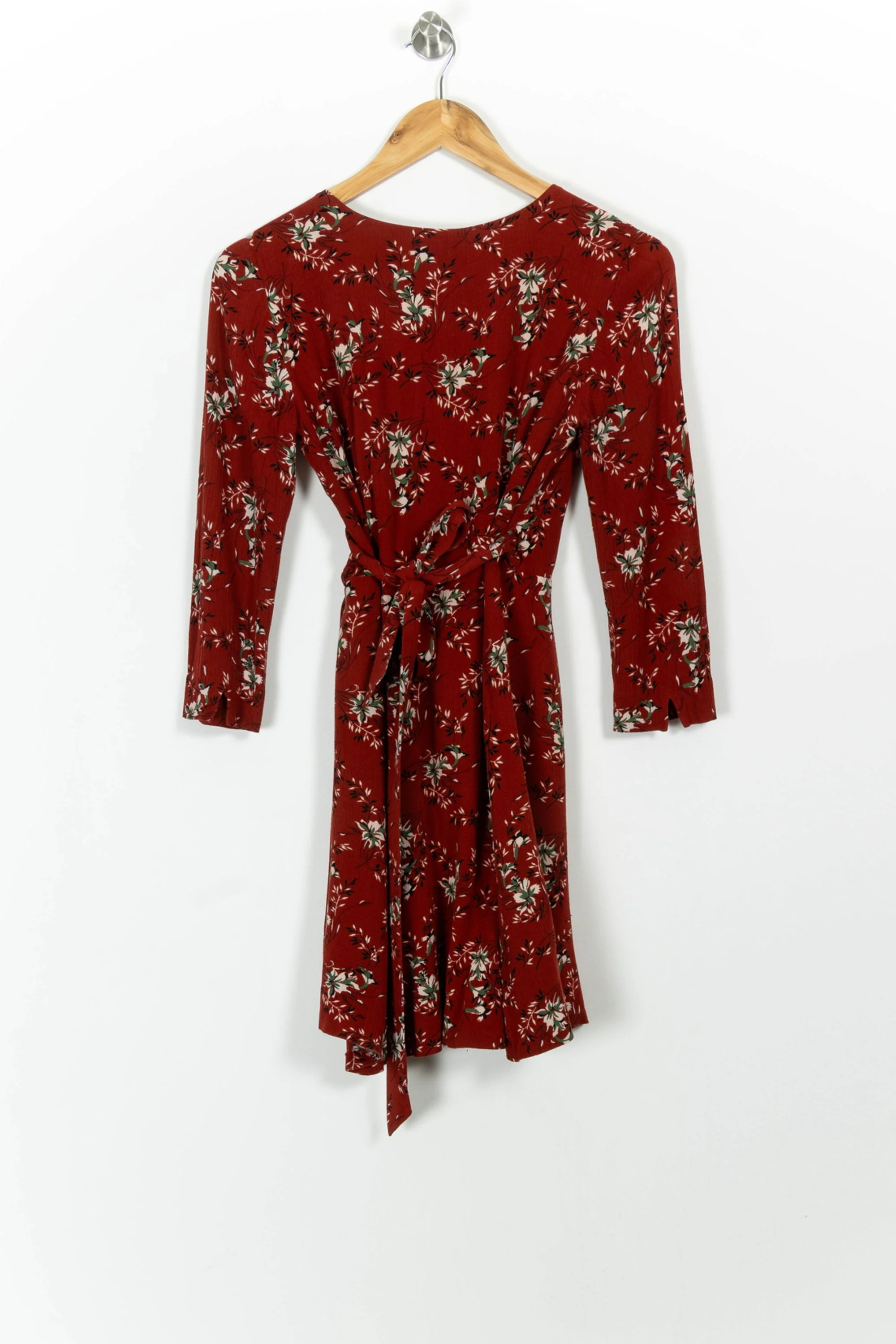 Robe portefeuille bordeaux - Taille XS/34 - Image 4