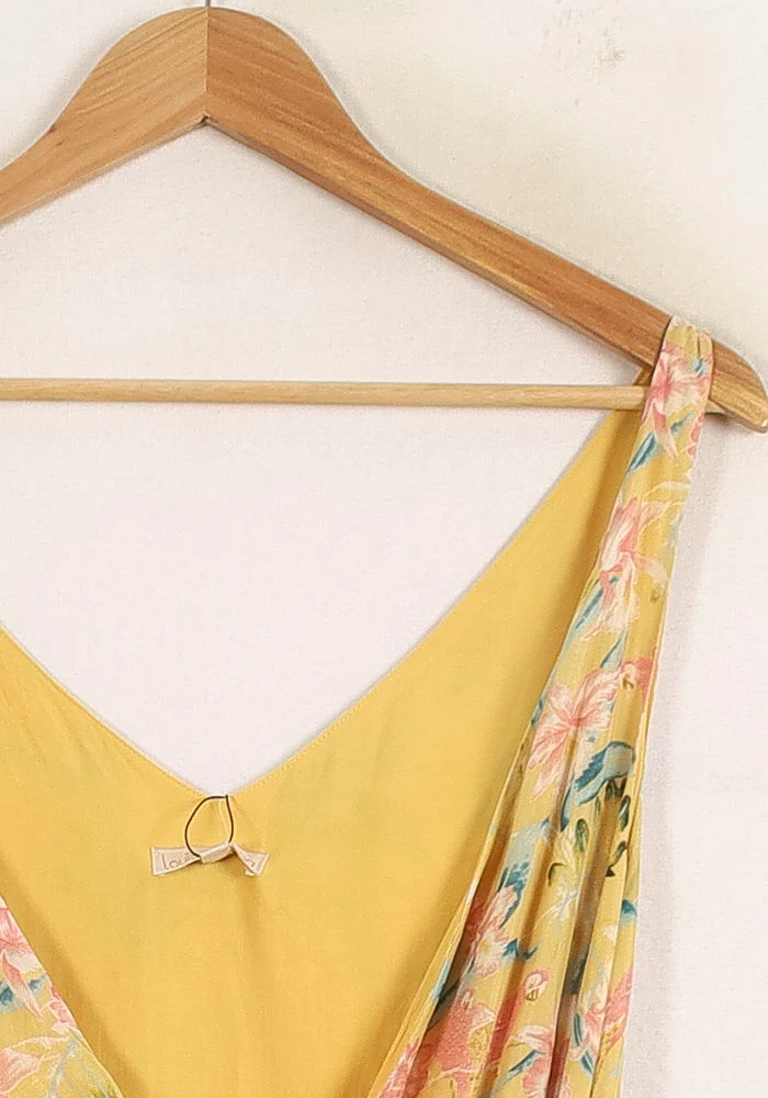 Robe portefeuille jaune et rose - Taille S/36 - Image 3