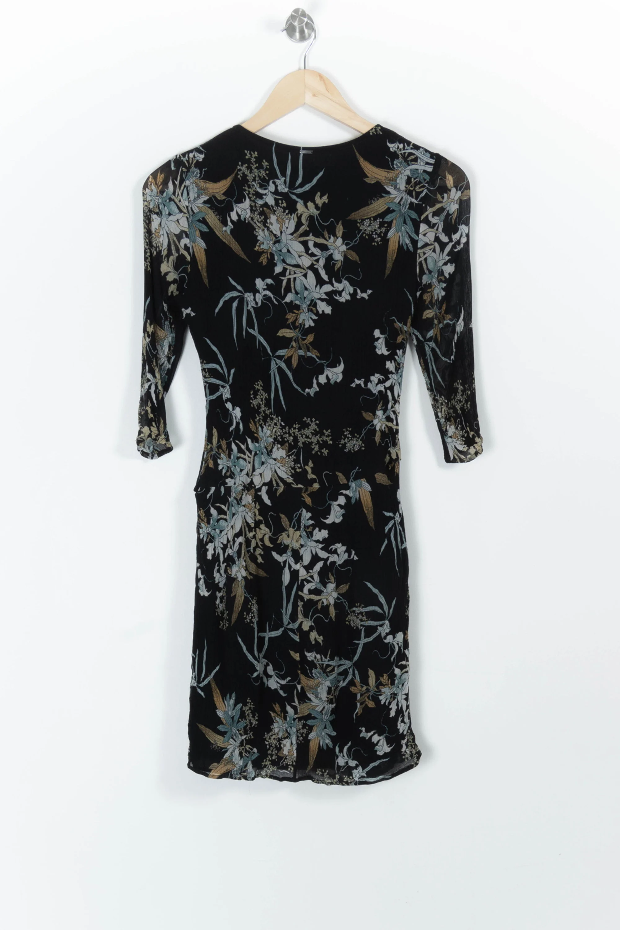 Robe Portefeuille Noire et Beige - Taille S/36 - Image 4