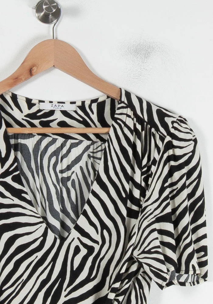 Robe Portefeuille Noire et Blanche - Taille XL/42 - Image 3