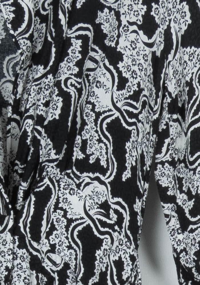 Robe portefeuille noire et blanche - Taille XS/34 - Image 3
