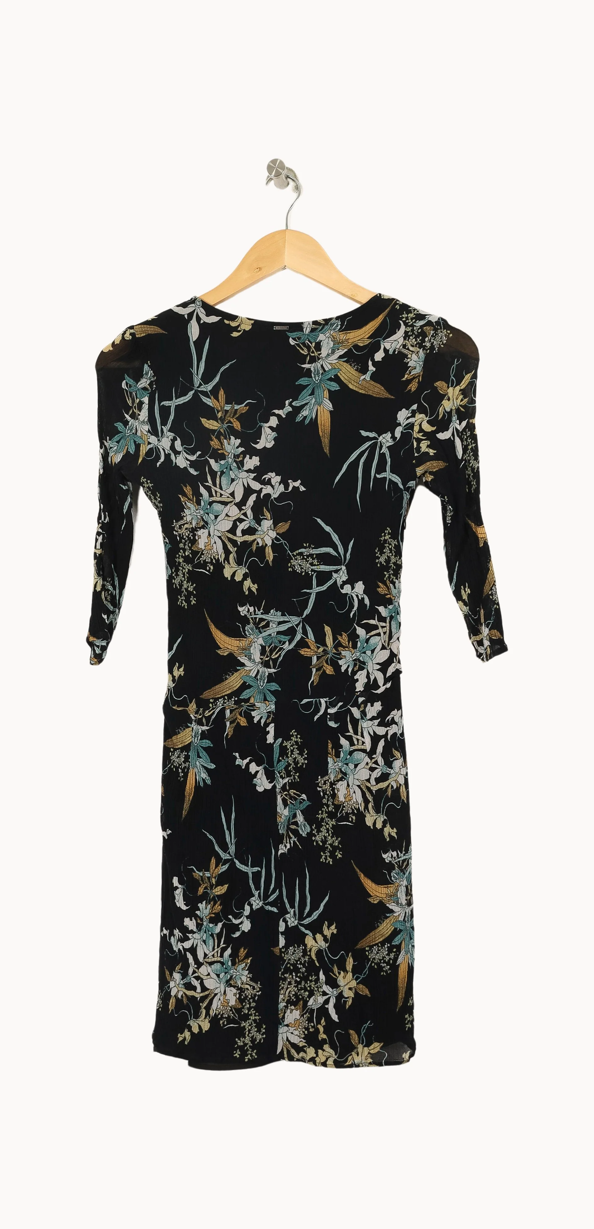 Robe Portefeuille Noire et Bleue - Taille XS/34 - Image 4