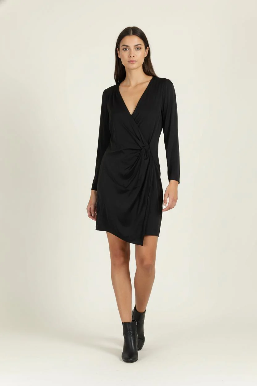 Robe Portefeuille Noire - Taille S/36