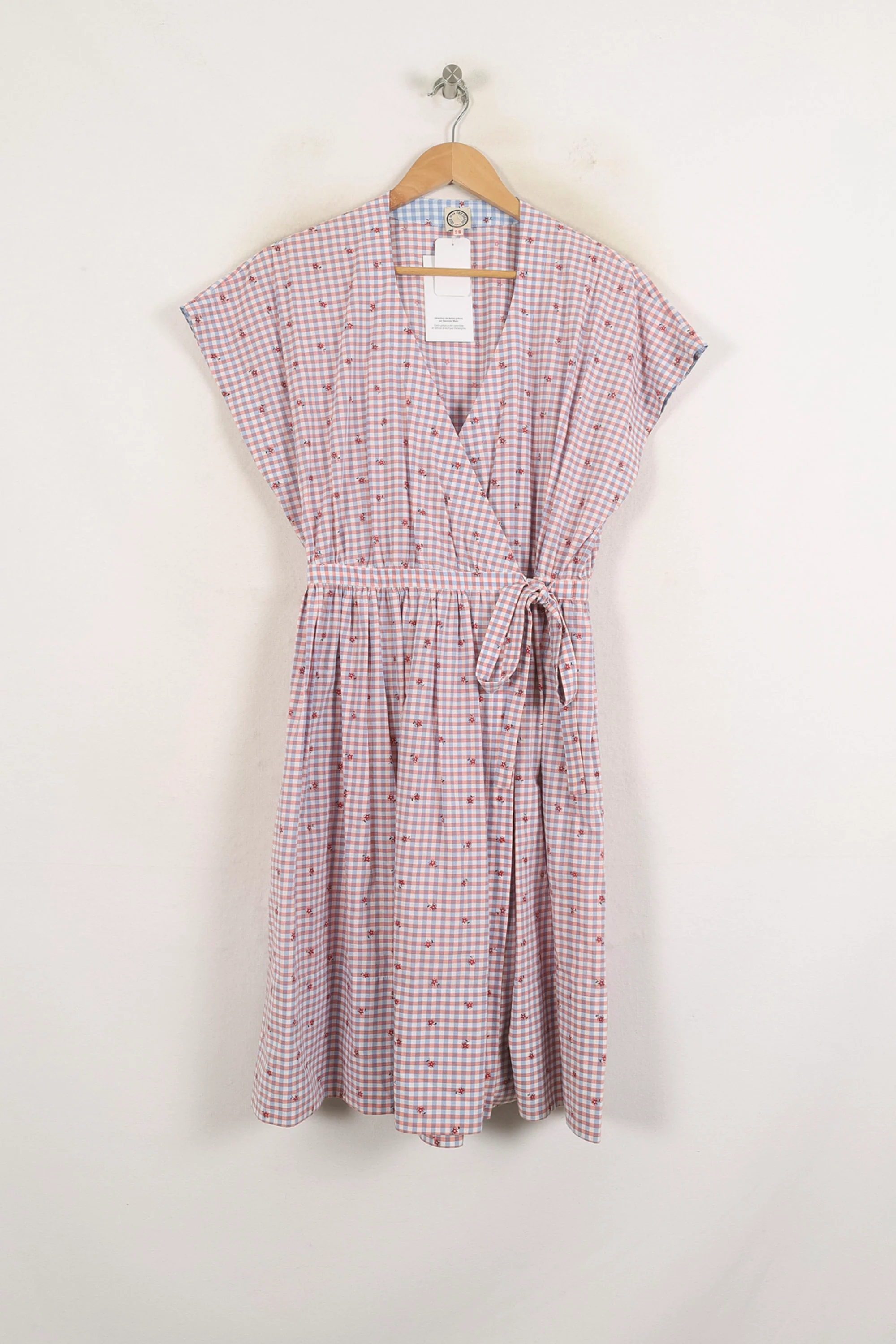 Robe Portefeuille Rose et Blanc - Taille S/36 - Image 2