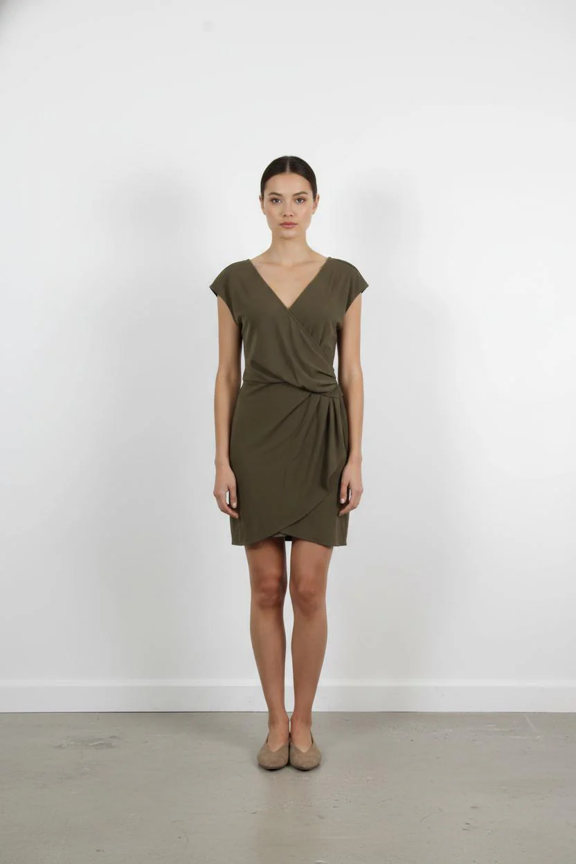 Robe Portefeuille Verte - Taille M/38