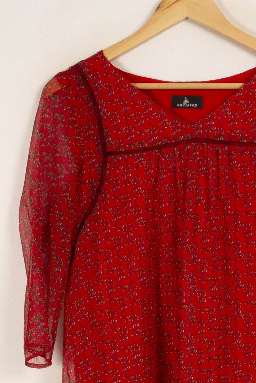 Robe rouge à motifs - Taille S/36 - Image 3