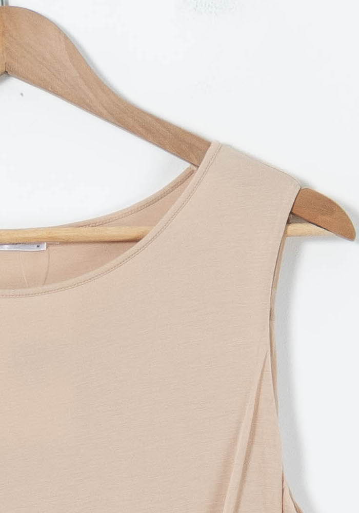 Robe Sans Manches Beige - Taille M/38 - Image 3