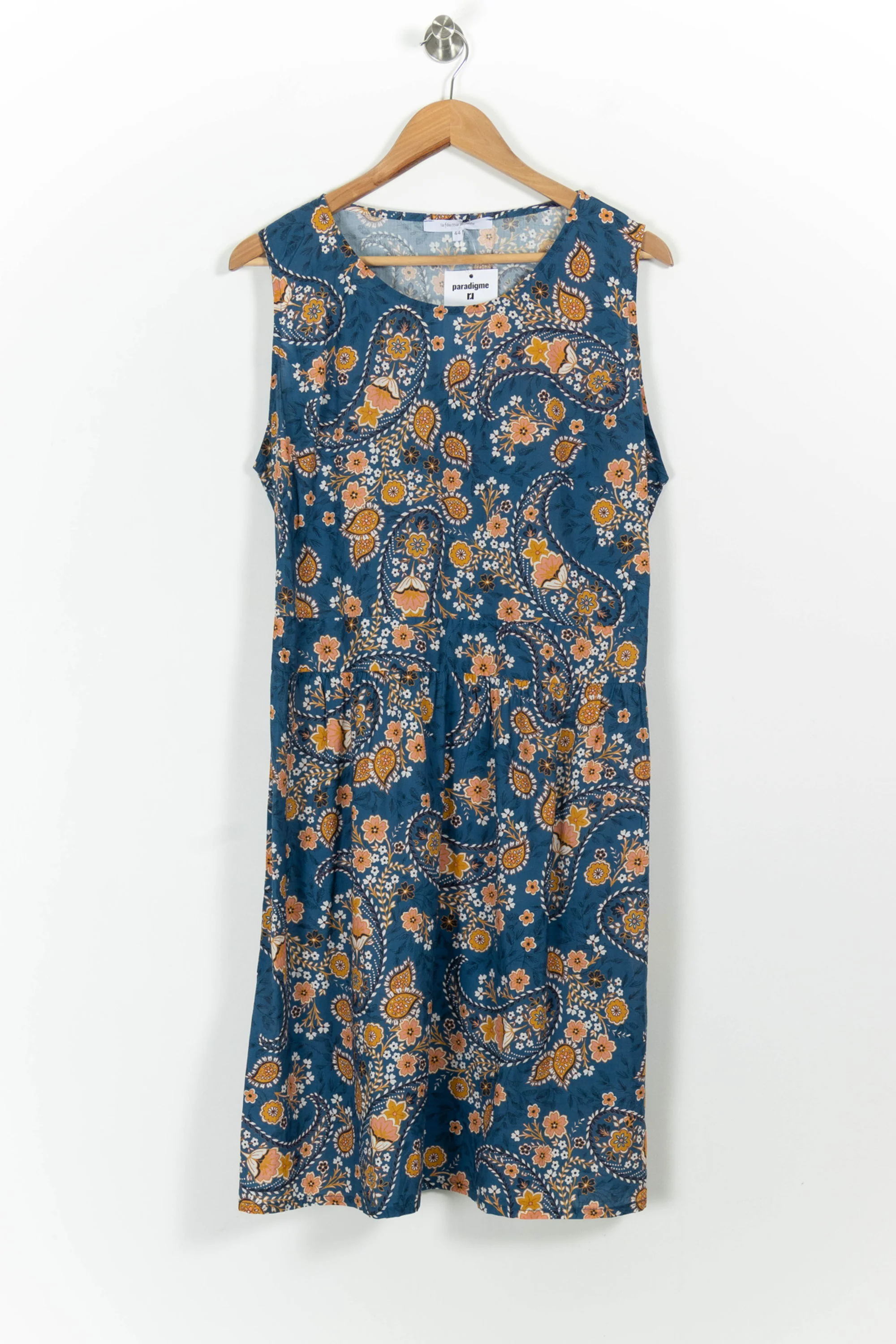 Robe Sans Manches Bleu et Orange - Taille XXL/44 - Image 2