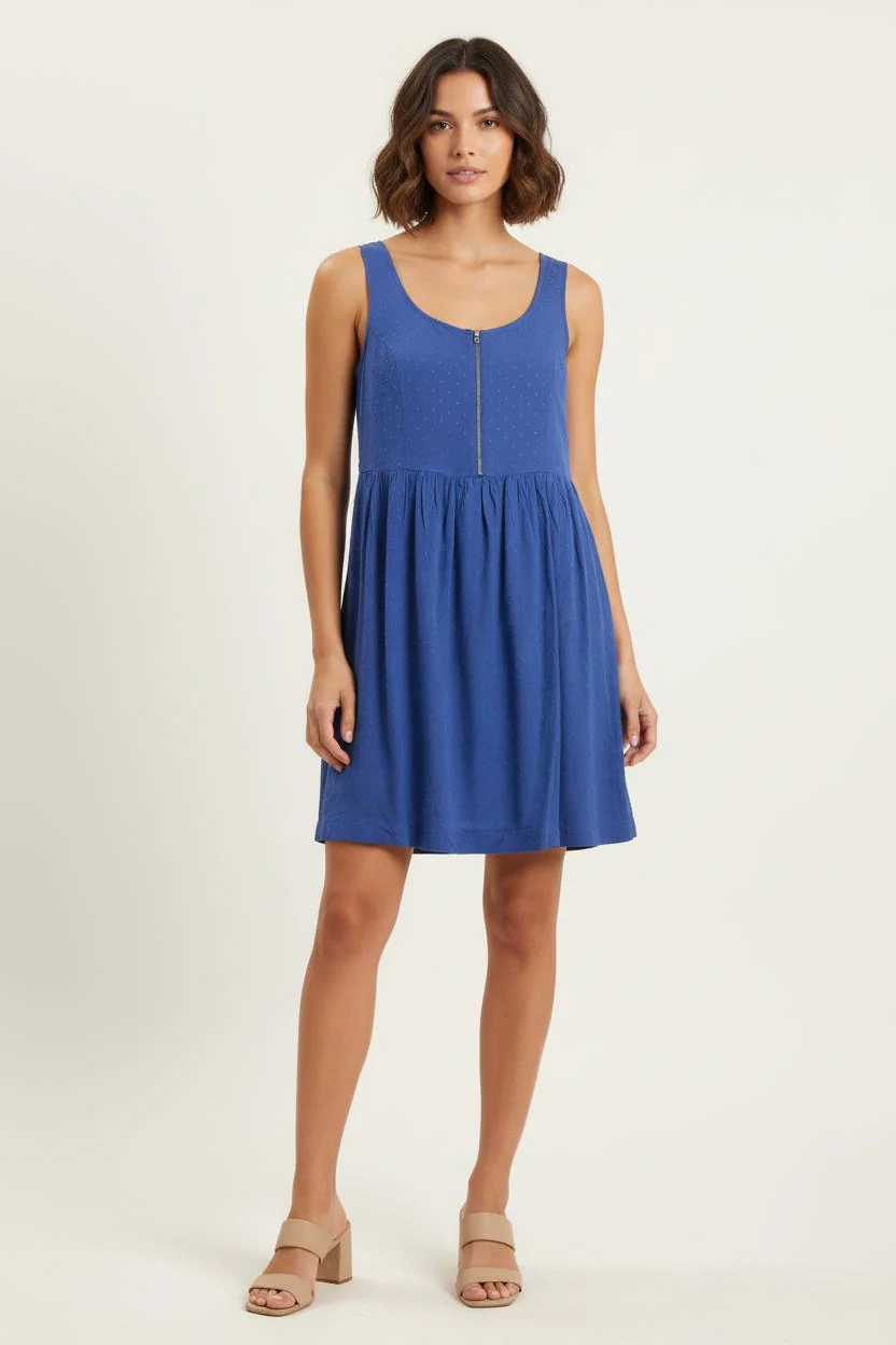 Robe Sans Manches Bleue - Taille M/38