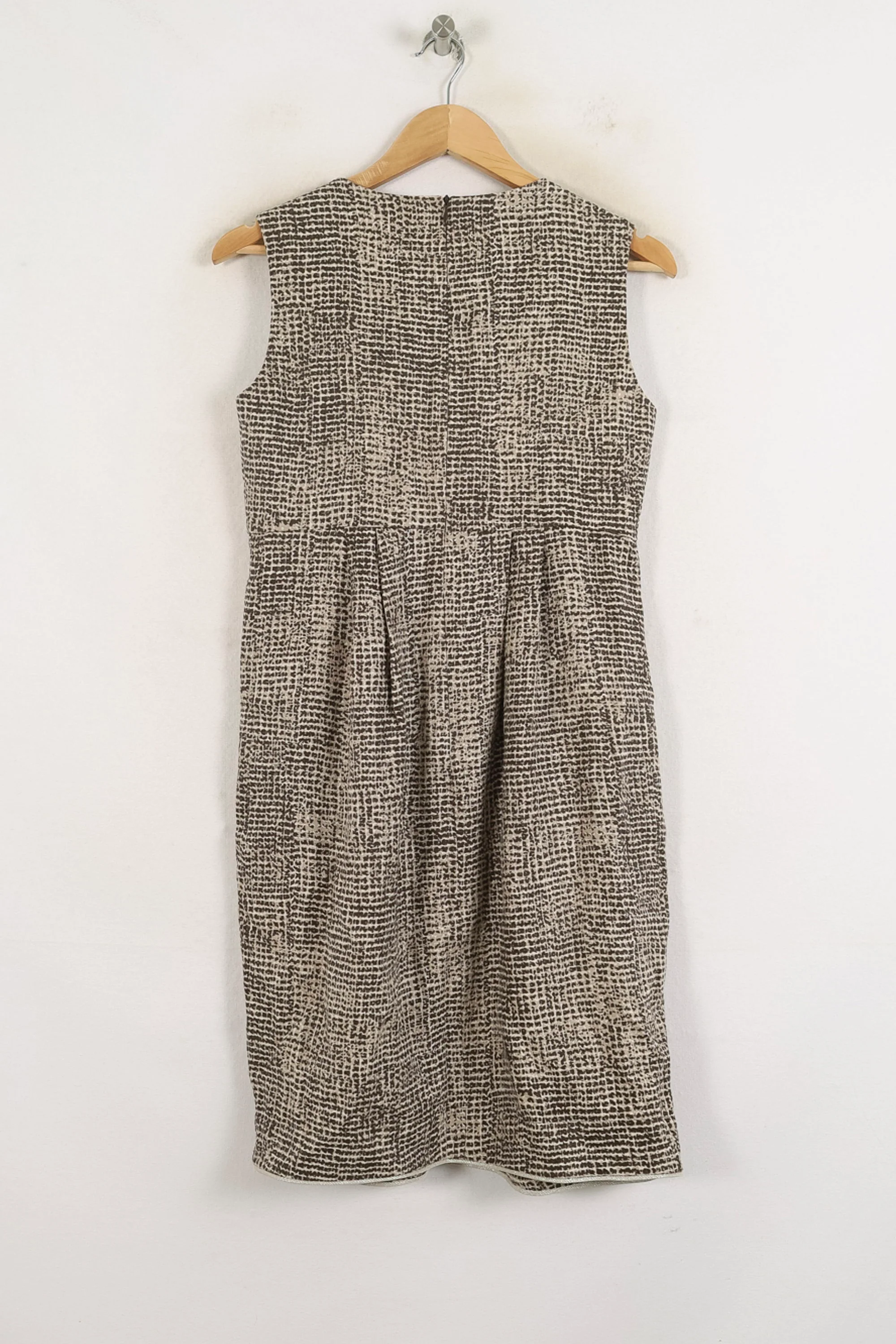 Robe Sans Manches Marron et Beige - Taille M/38 - Image 4
