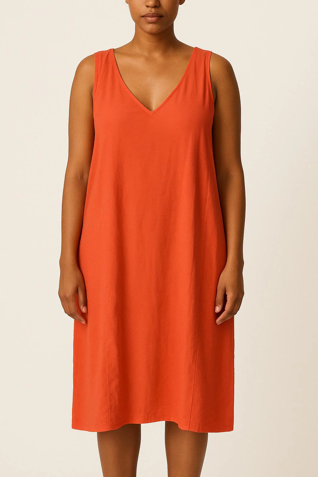 Robe Sans Manches Orange - Taille XL/42