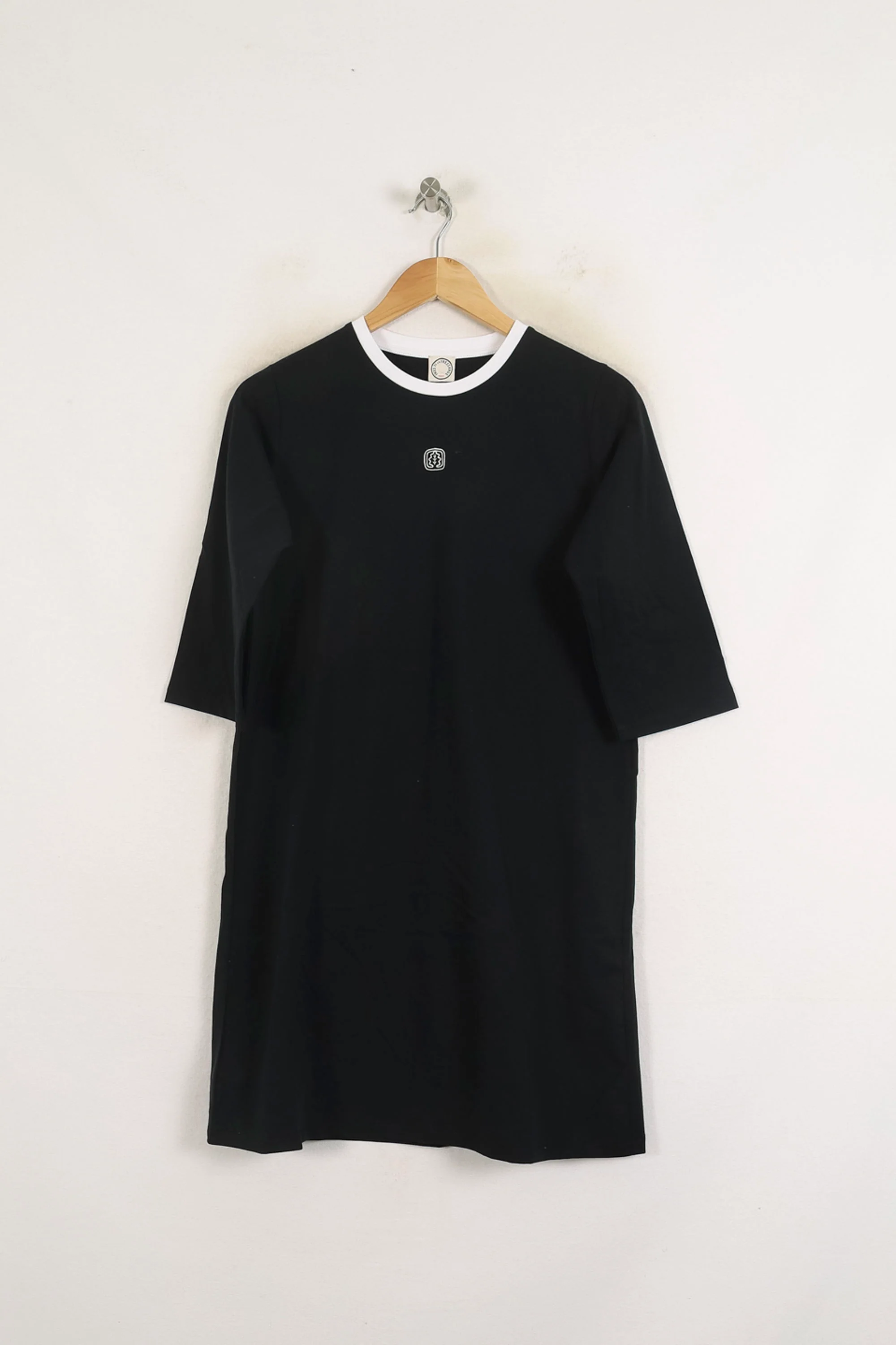Robe T-shirt Noire et Blanche - Taille S/36 - Image 2