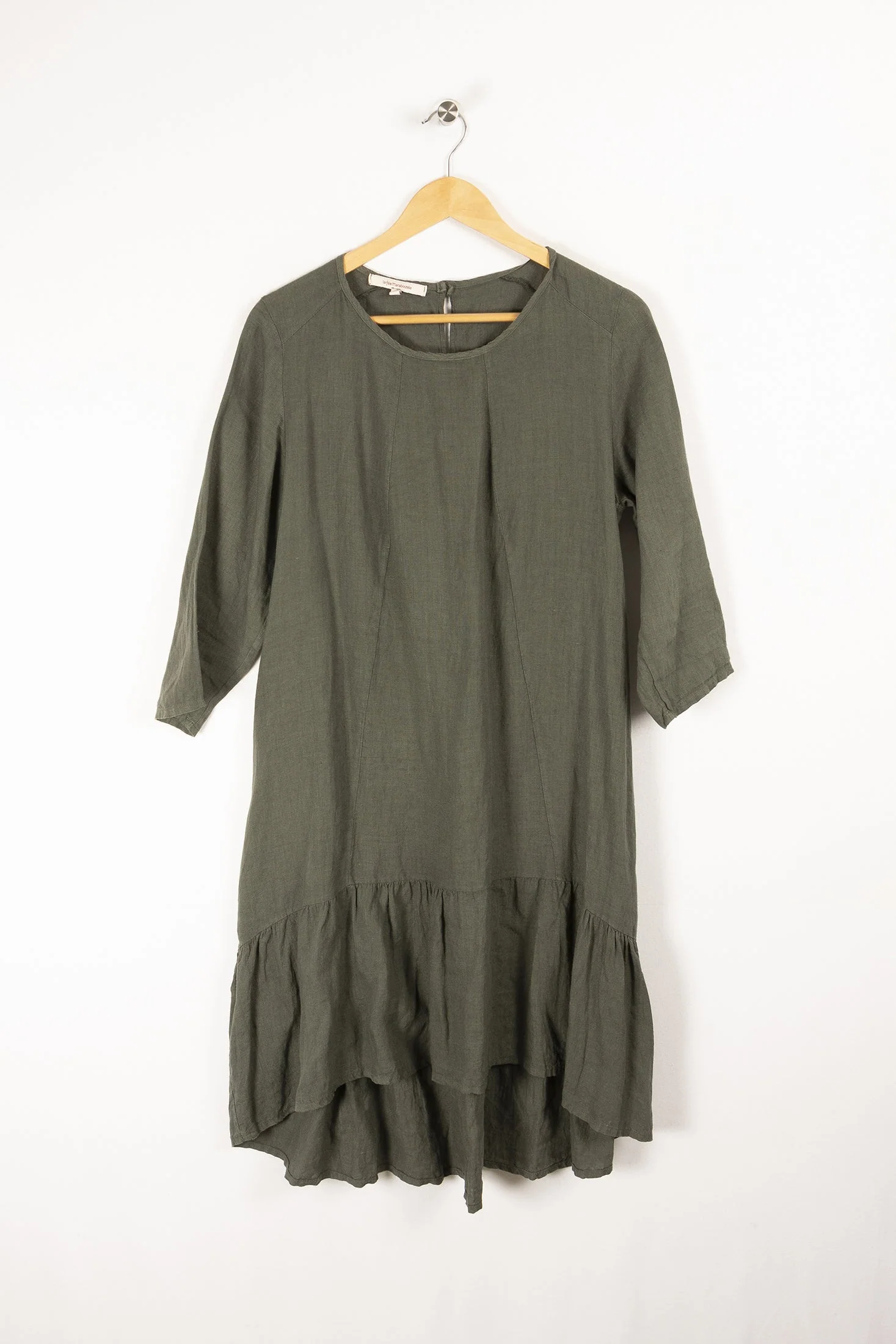 Robe unie en lin bas volanté - M/38 - Image 2