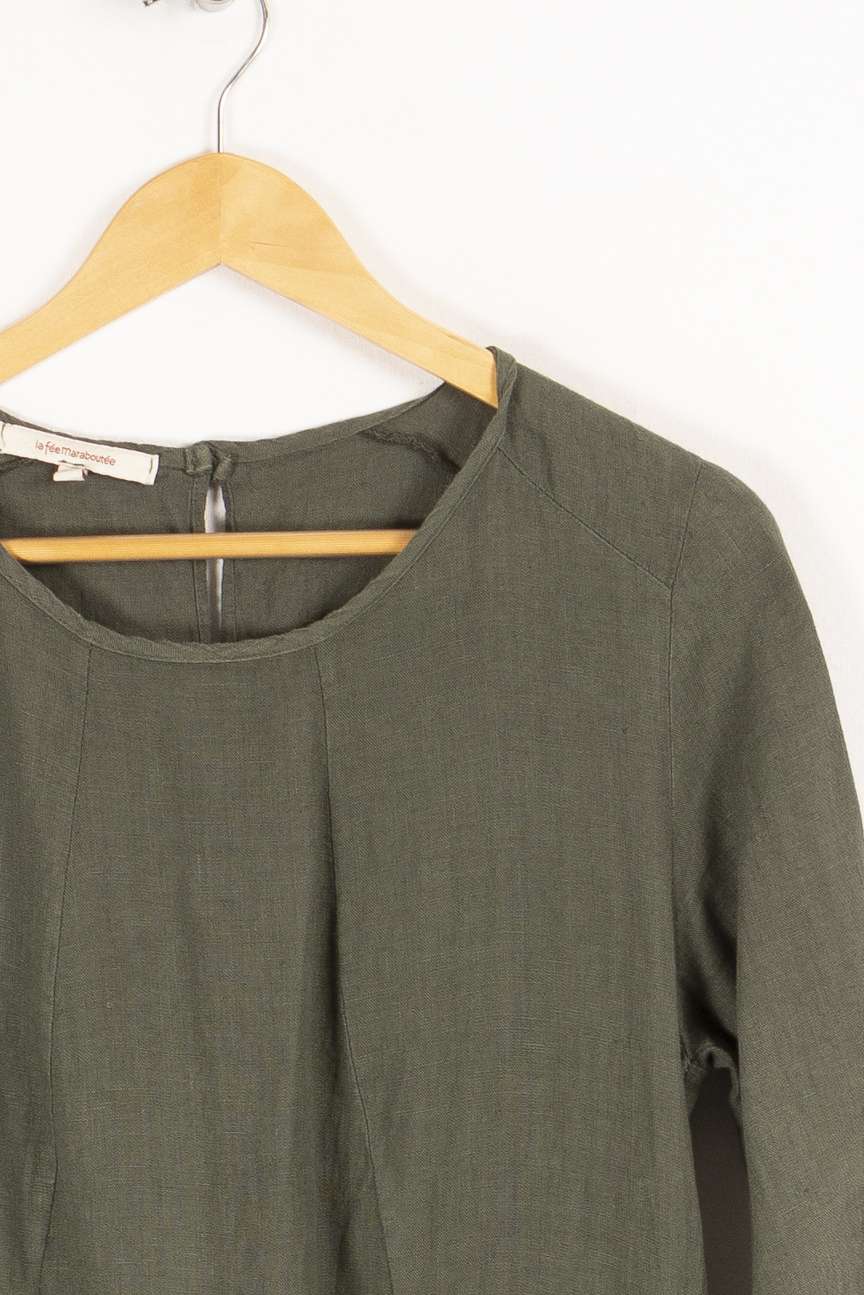 Robe unie en lin bas volanté - M/38 - Image 4