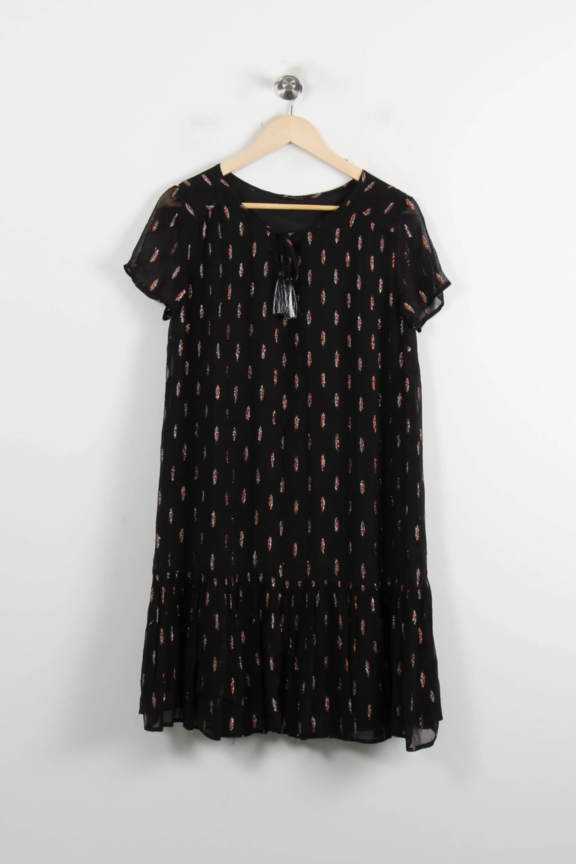 Robe Volantée Noire - Taille S/36 - Image 2