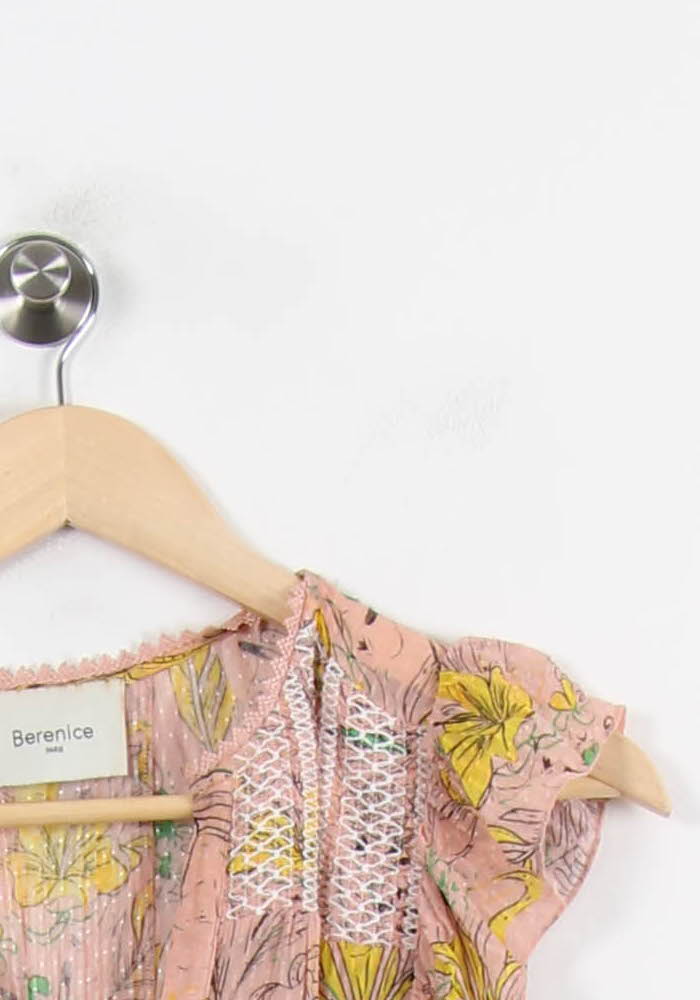 Robe Volantée Rose et Jaune - Taille M/38 - Image 3