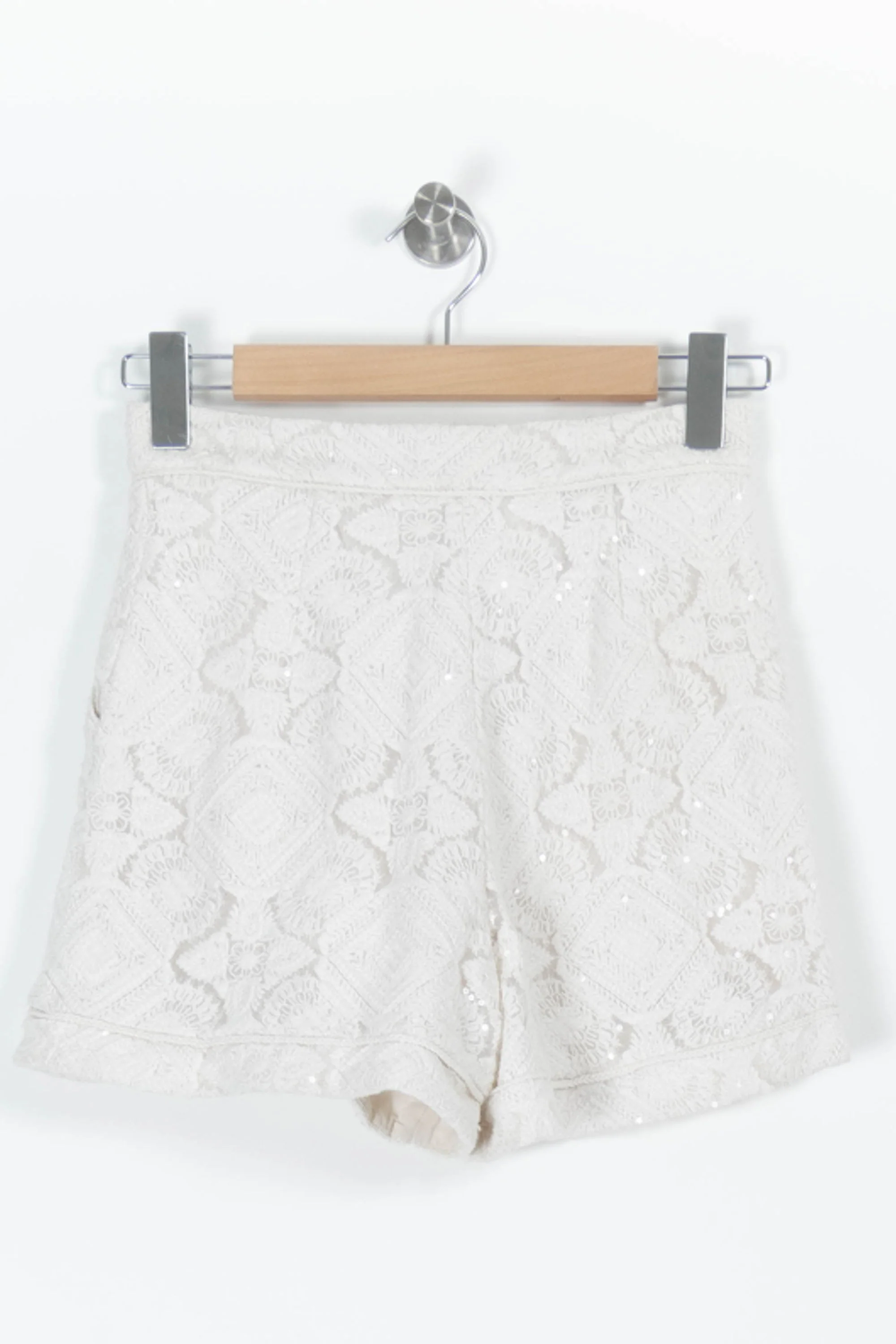 Short Dentelle Beige - Taille S/36 - Image 4
