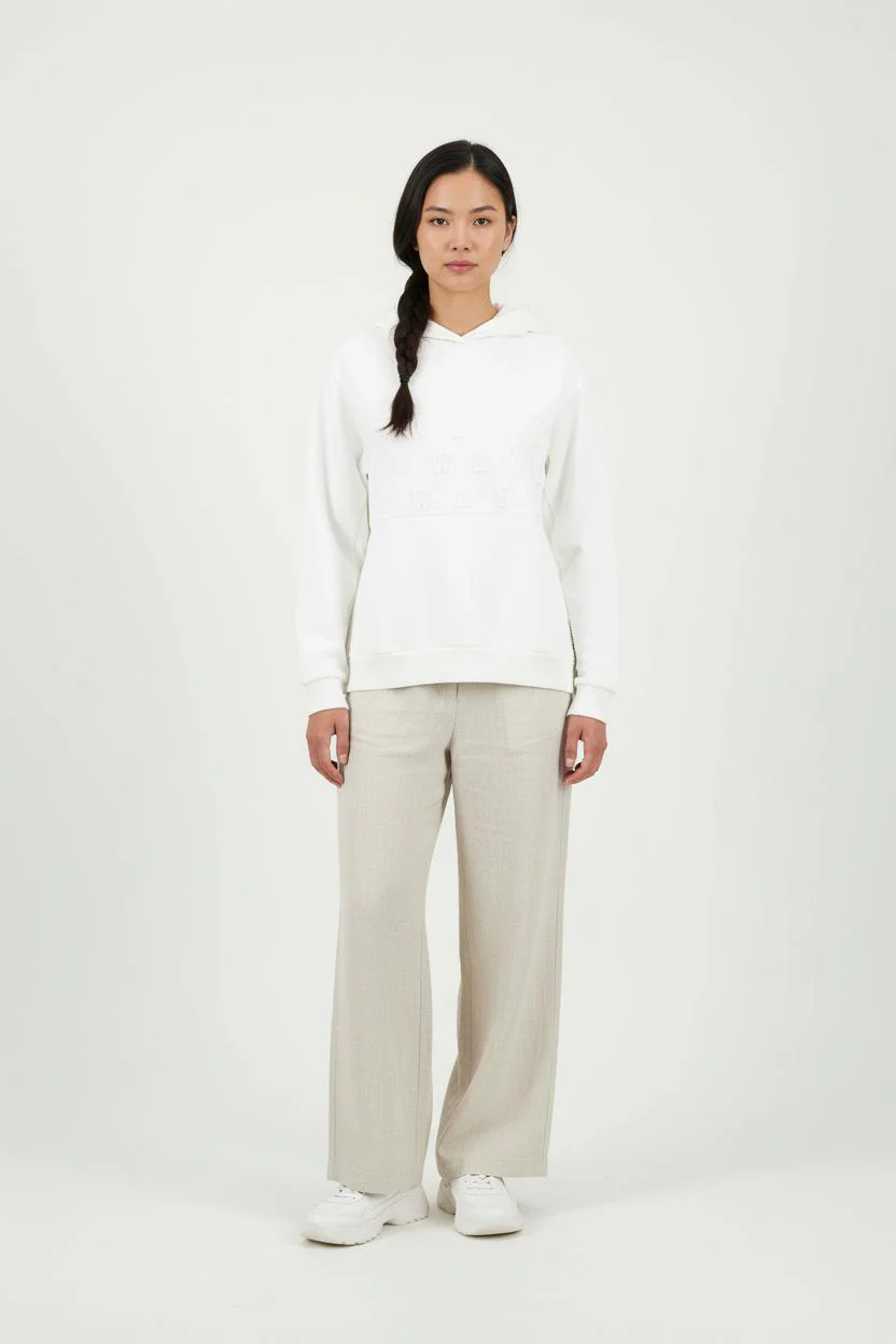 Sweat à Capuche Blanc - Taille M/38