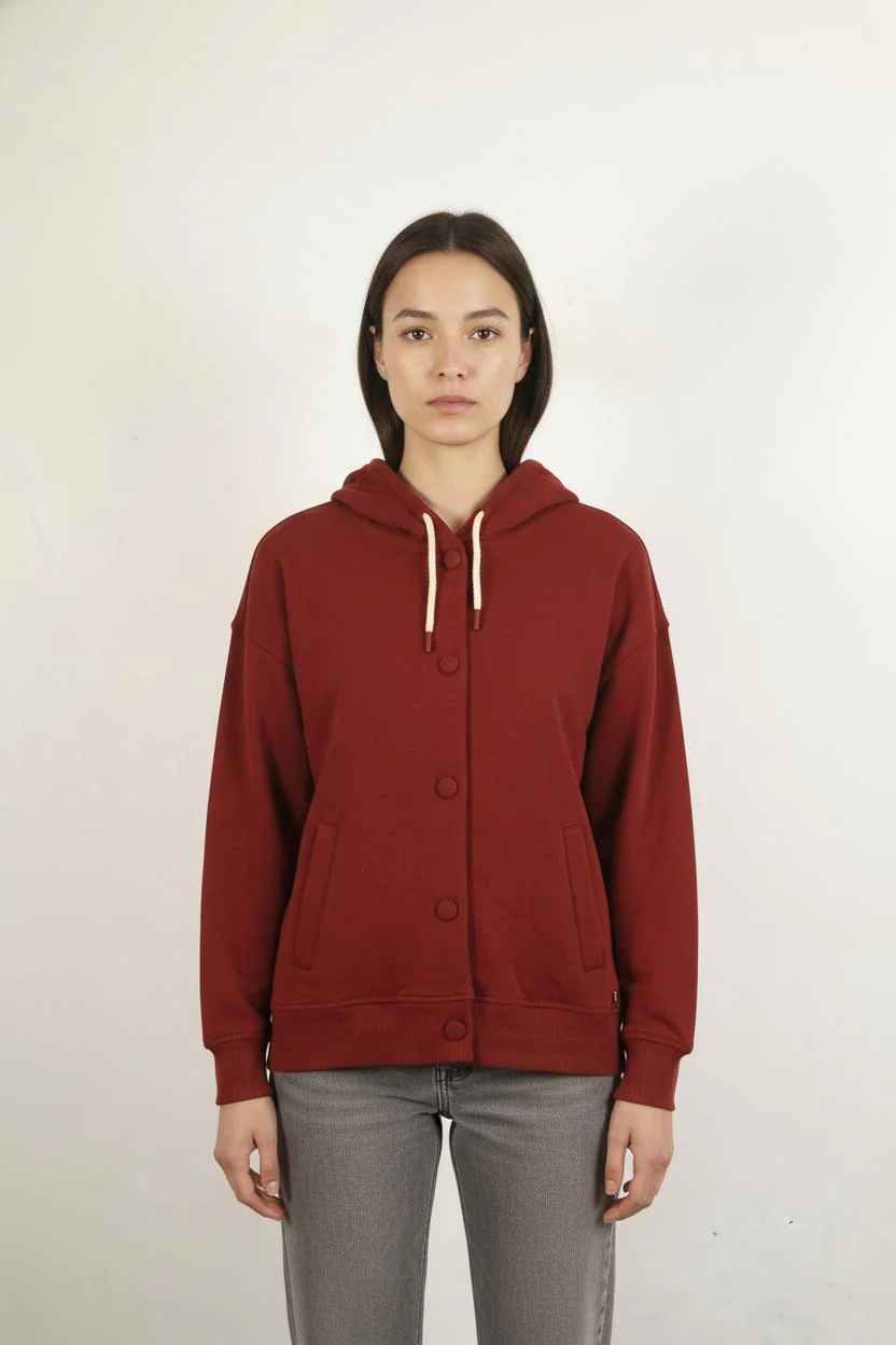 Sweat À Capuche Bordeaux - Taille M/38