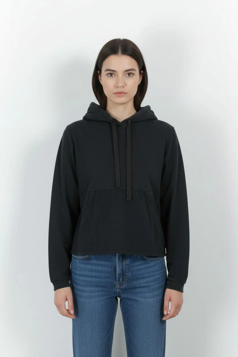 Sweat à Capuche Noir - Taille M/38