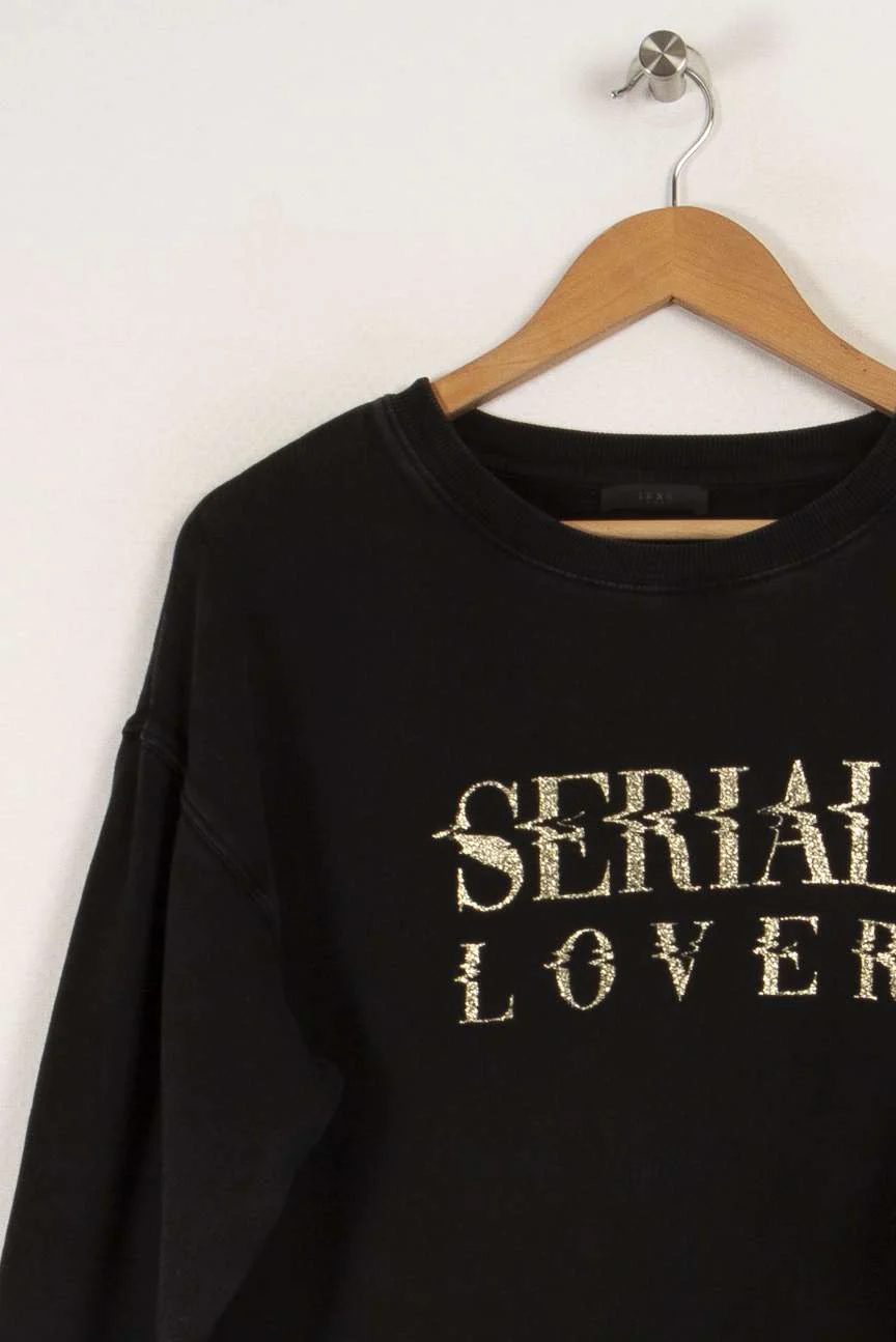 Sweat noir à inscriptions - Taille S/36 - Image 3