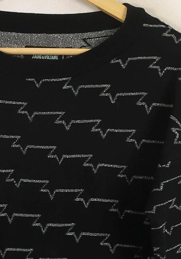 Sweat Noir et Gris - Taille XS/34 - Image 3