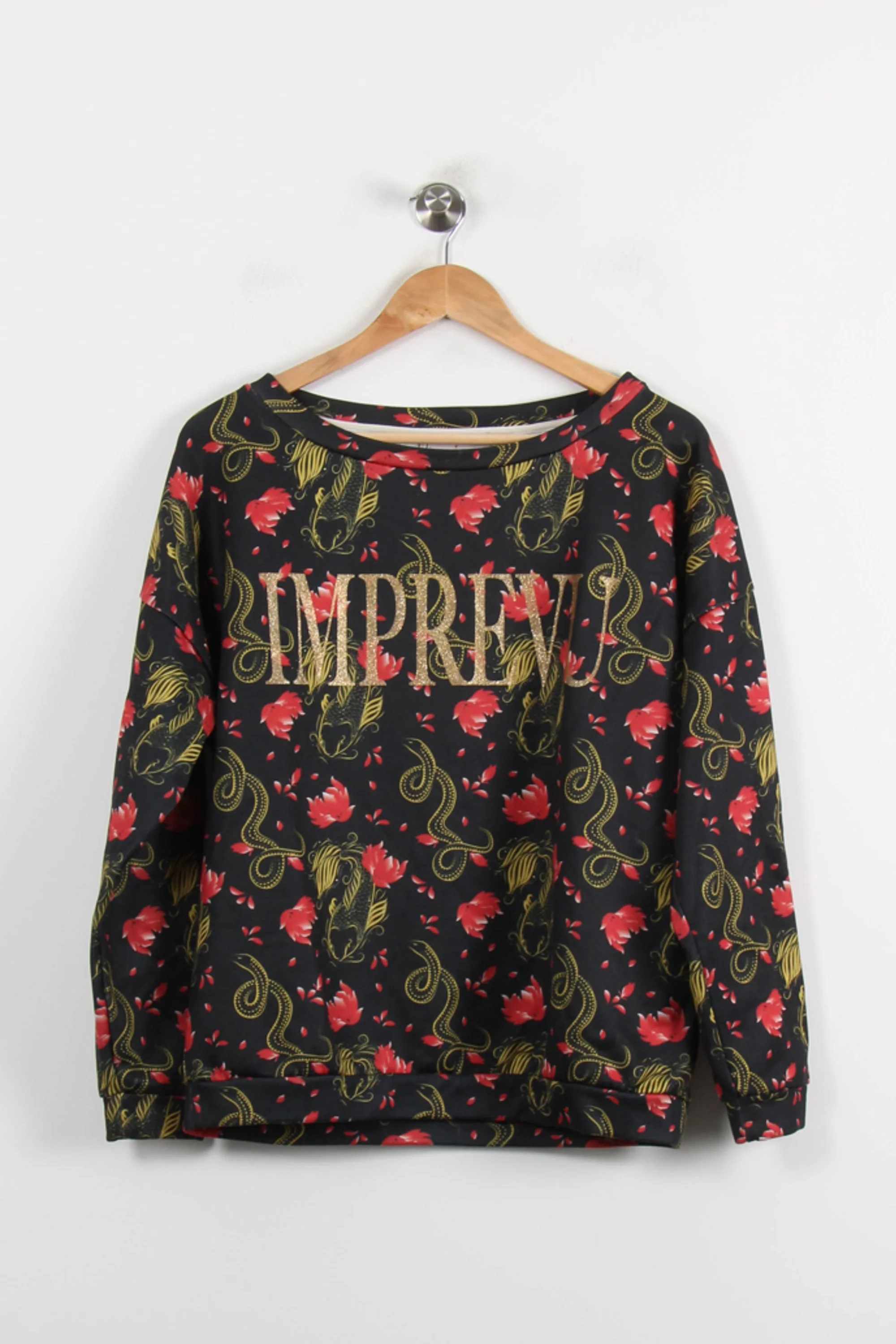 Sweat Noir Rouge et Jaune - Taille M/38 - Image 2