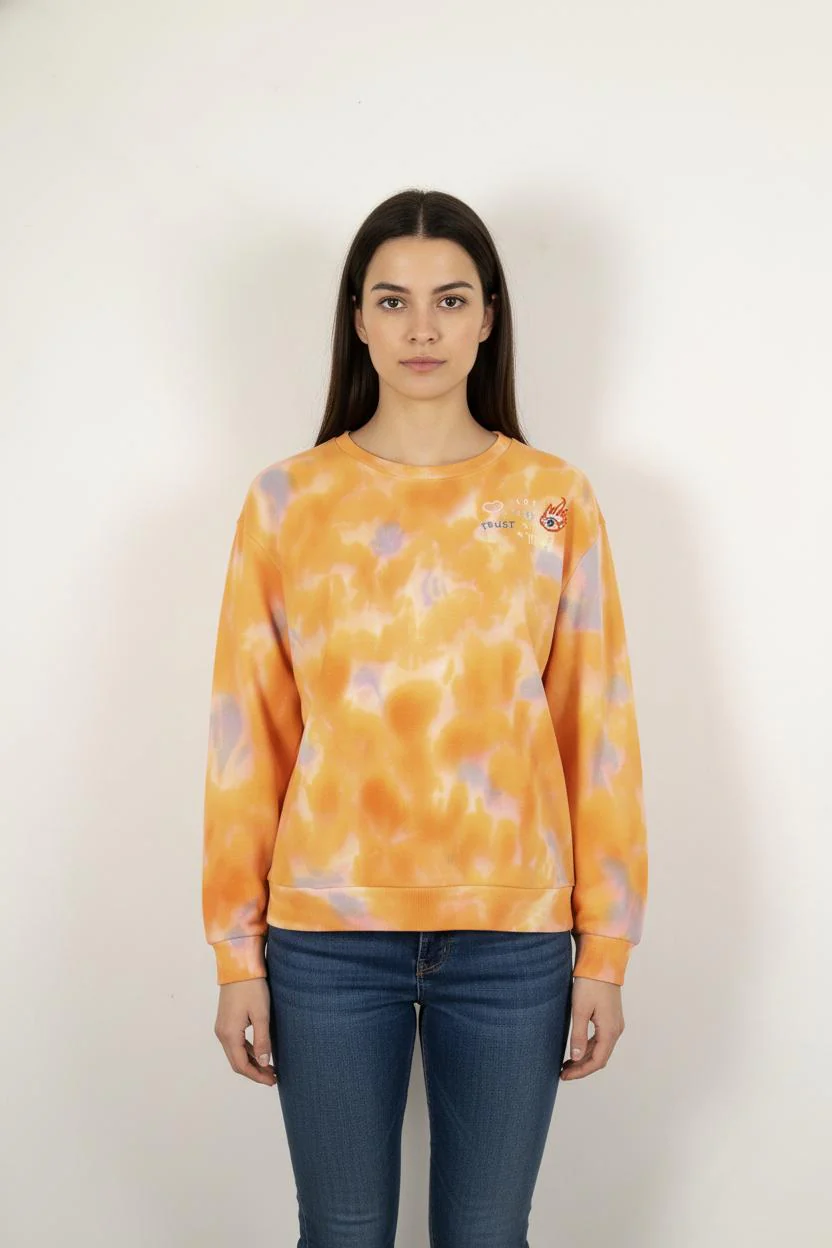 Sweat Orange et Violet - Taille S/36