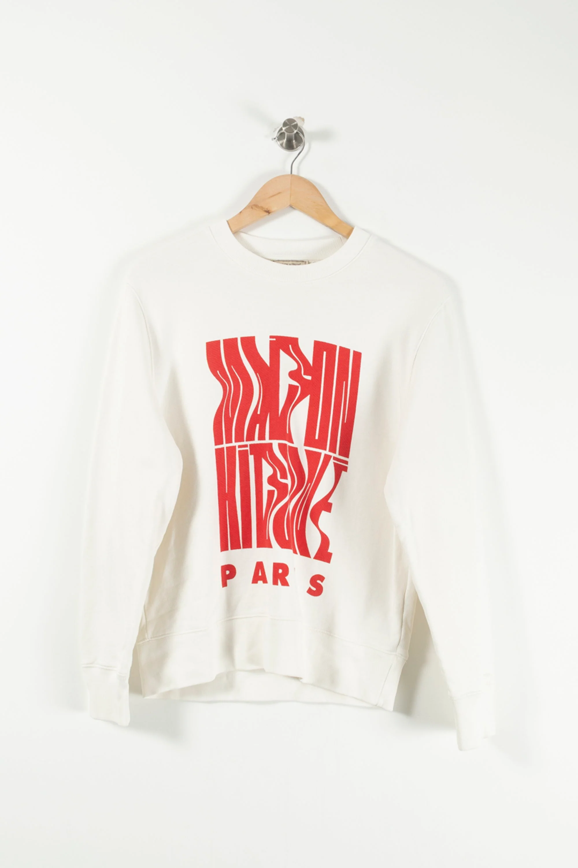 Sweat-shirt Blanc et Rouge - Taille L/40 - Image 2