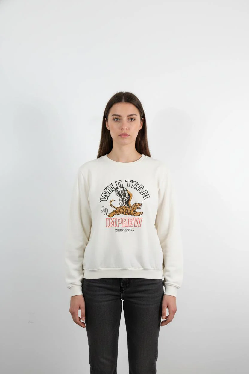 Sweat-shirt Blanc - Taille XS/34