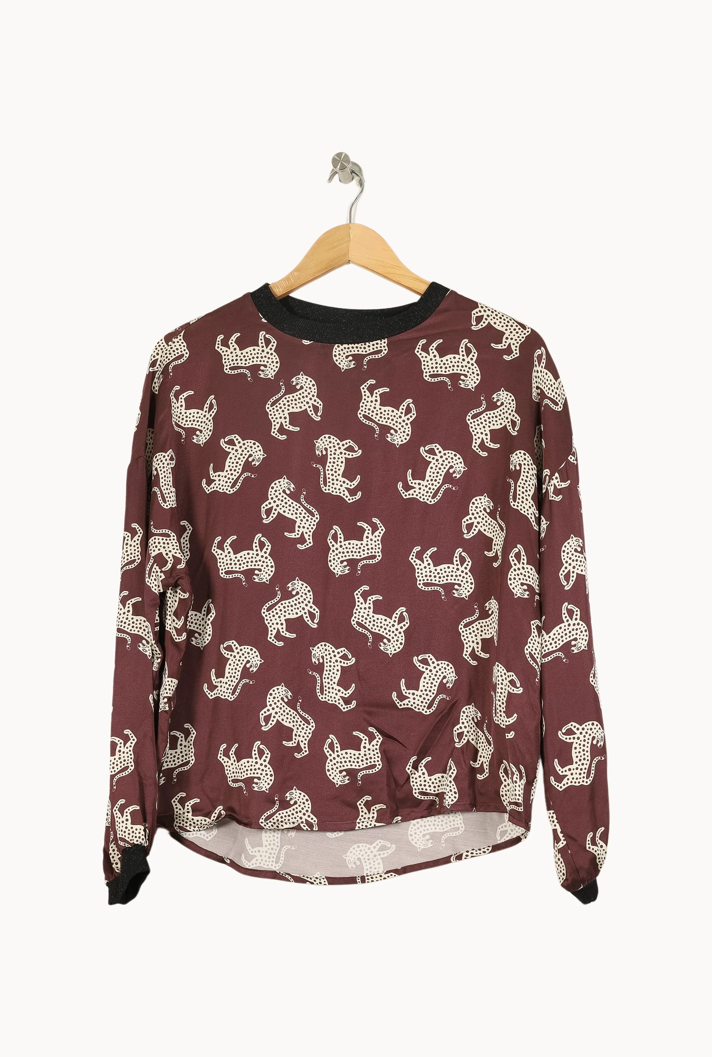 Sweat-shirt Marron et Blanc - Taille XS/34 - Image 2