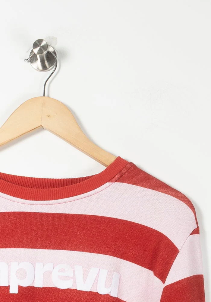 Sweat-shirt Rouge et Blanc - Taille XS/34 - Image 3