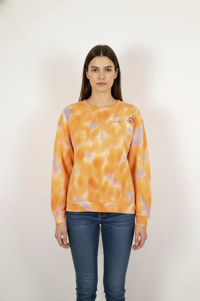 Sweat Tie and Dye Orange et Violet - Taille M/38