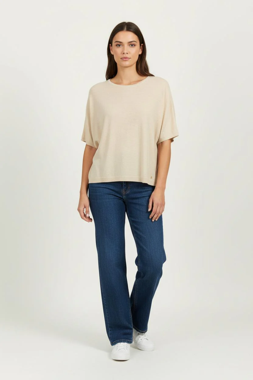 T-shirt Beige - Taille XS/34