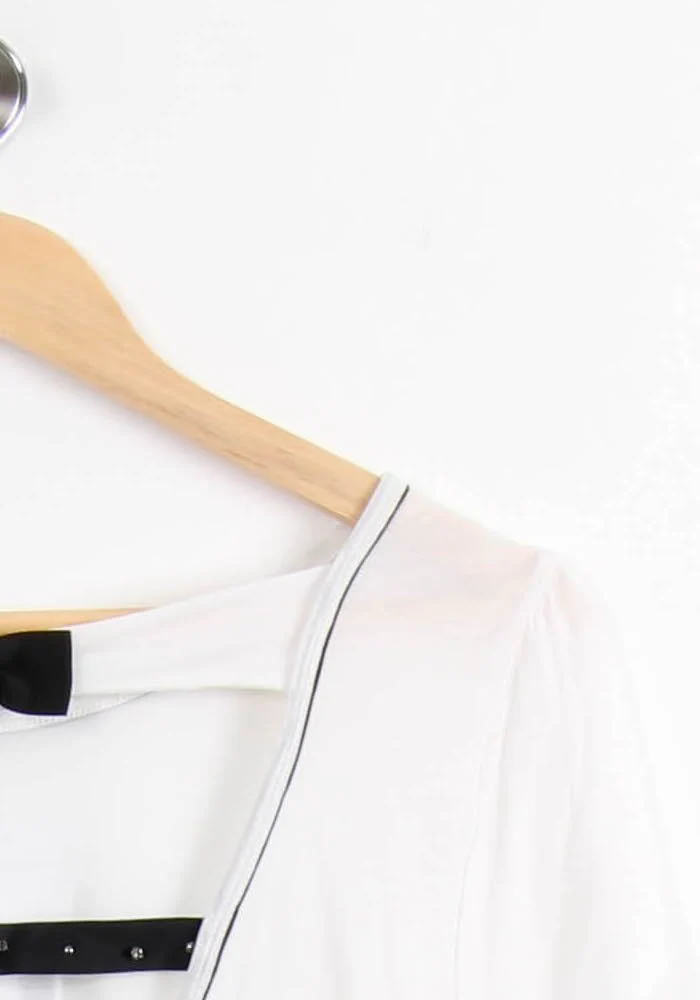 T-shirt Blanc et Noir - Taille L/40 - Image 3
