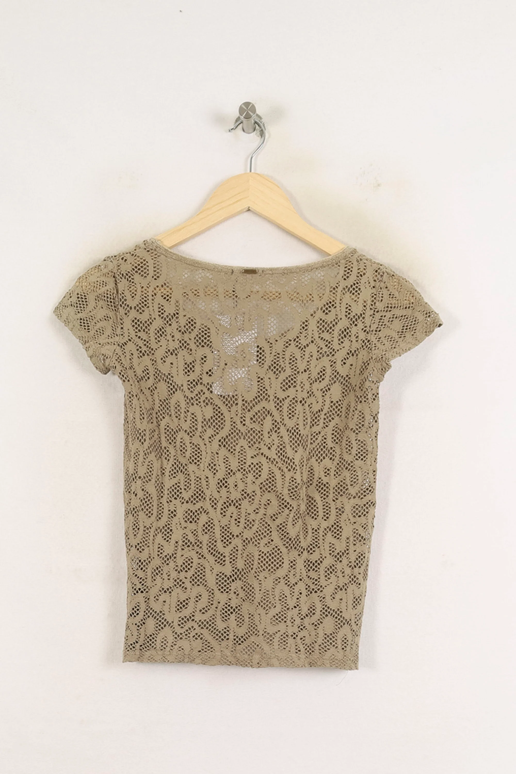 T-shirt Dentelle Doré - Taille XS/34 - Image 4